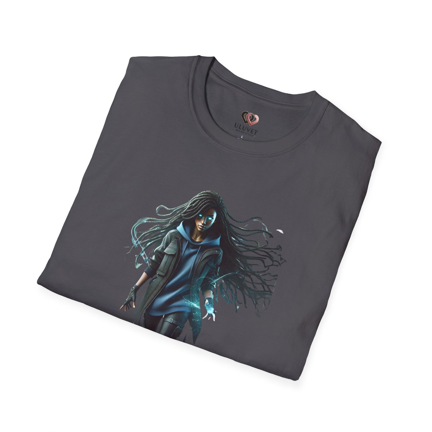 Mystical Girl Unisex Softstyle T-Shirt, Fantasy Tee, Gift for Her, Unique Graphic Tee, Cool Casual Wear, Birthday Gift, Halloween Costume