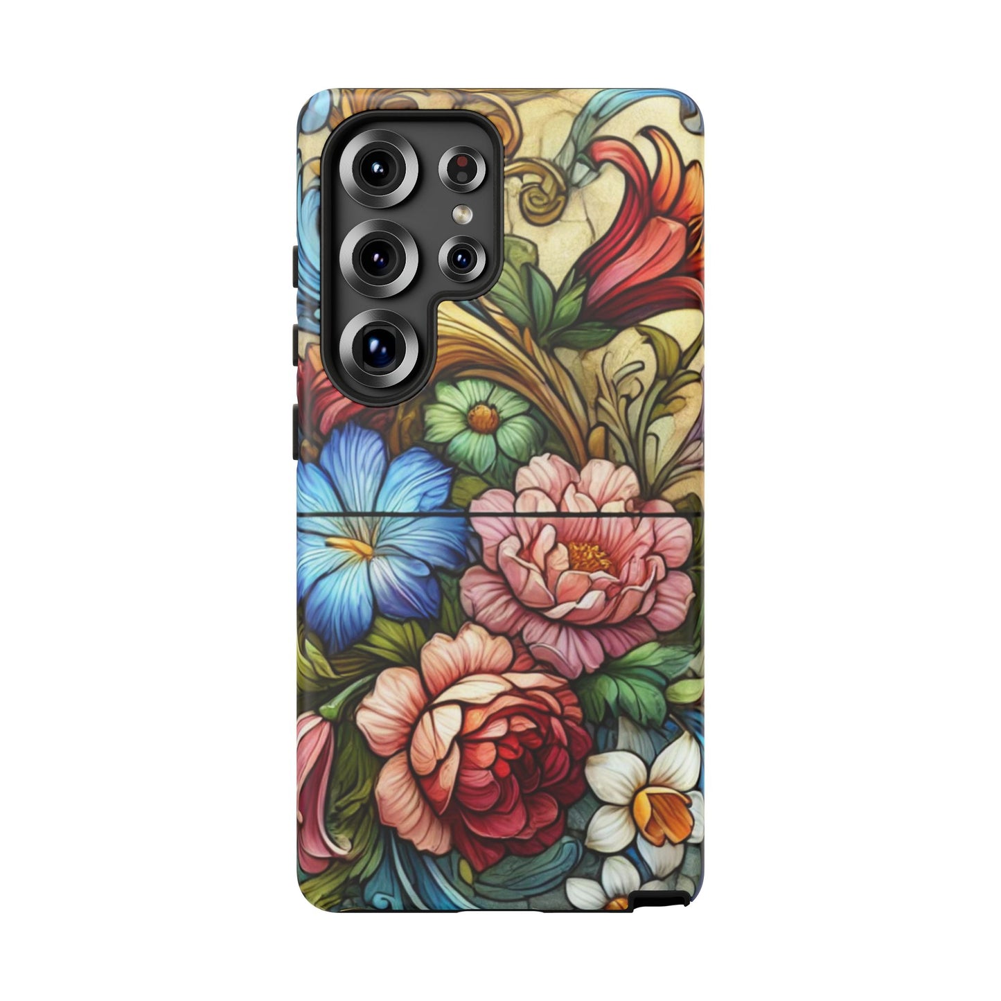 Floral Phone Case, Tough Cases with Colorful Floral Design, Gift for Her, Elegant Phone Cover, Spring Vibes, Unique Design