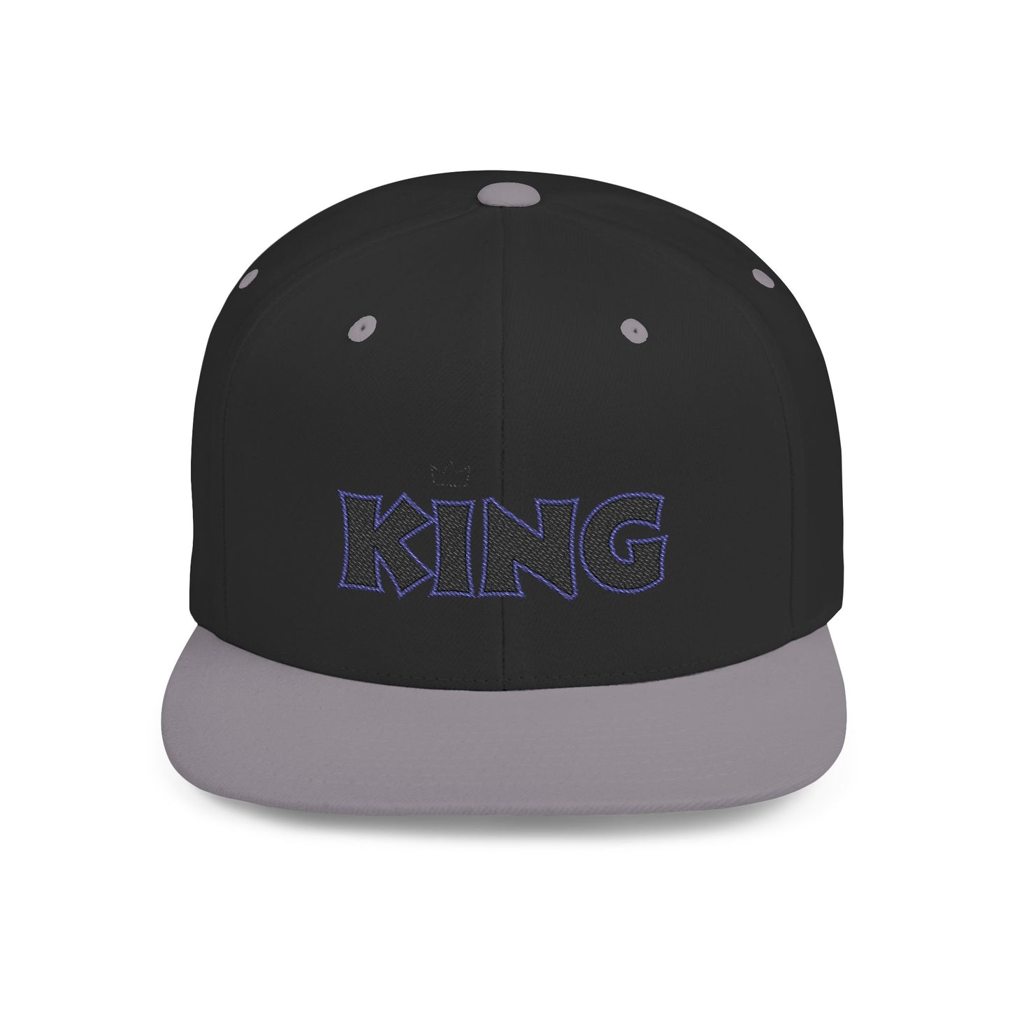 King Flat Bill Snapback Hat, Trendy Cap for Men, Streetwear Fashion, Gift for Him, Birthday or Father's Day Present