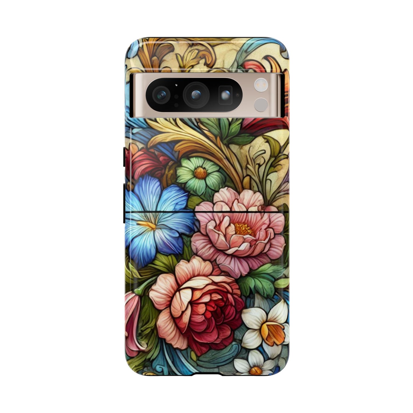 Floral Phone Case, Tough Cases with Colorful Floral Design, Gift for Her, Elegant Phone Cover, Spring Vibes, Unique Design