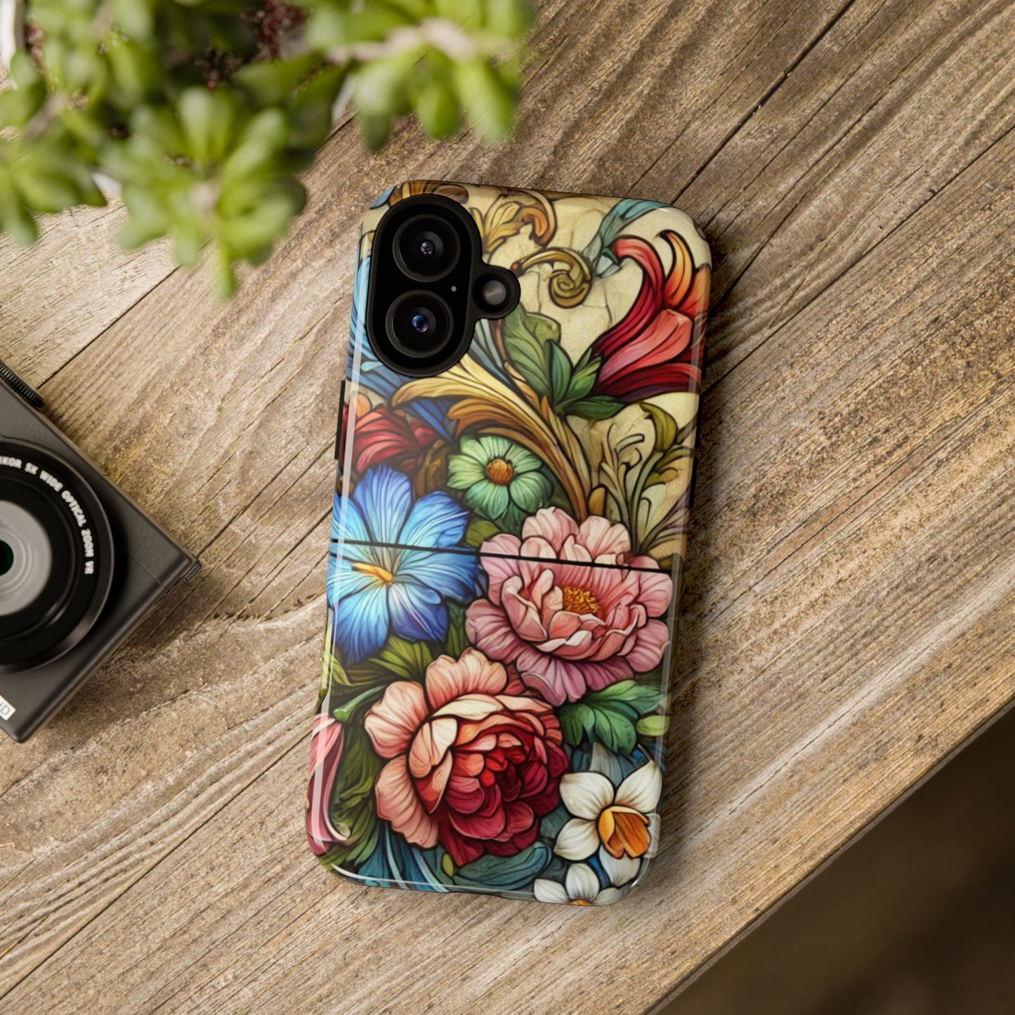 Floral Phone Case, Tough Cases with Colorful Floral Design, Gift for Her, Elegant Phone Cover, Spring Vibes, Unique Design