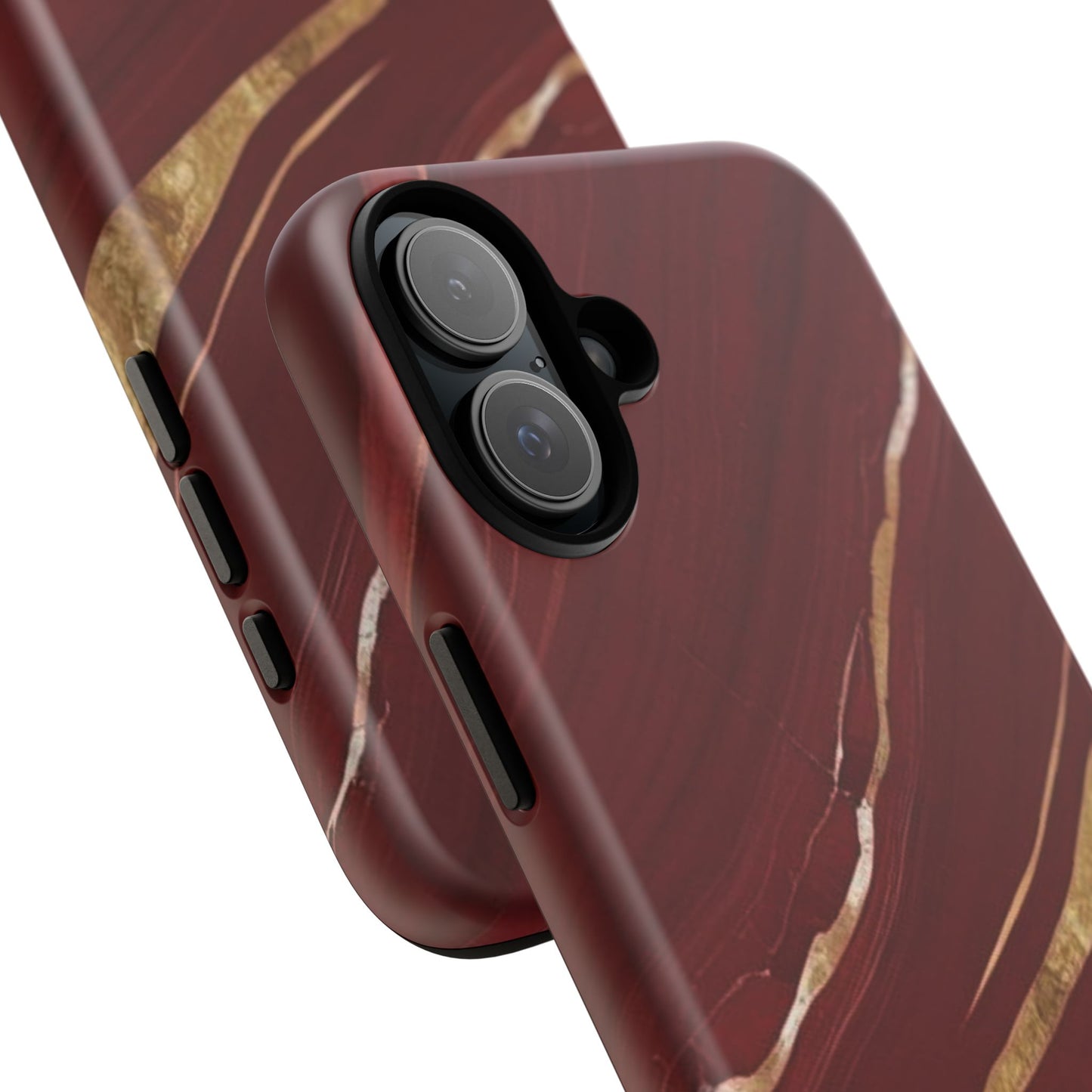 Elegant Red Marble Phone Case - Tough Cases, Stylish Phone Cover, Gift for Her, Luxe Cellphone Protection, Modern Accessories