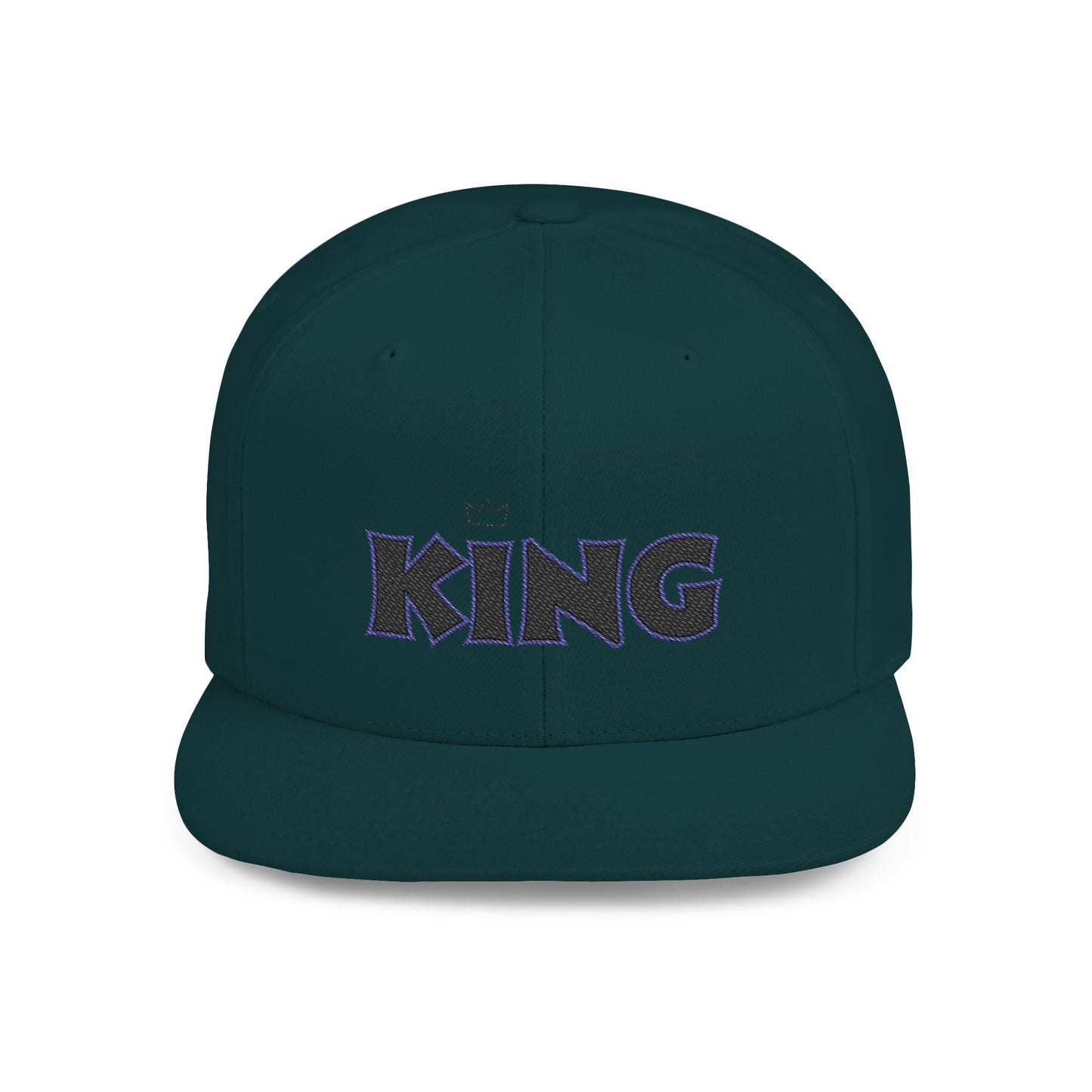King Flat Bill Snapback Hat, Trendy Cap for Men, Streetwear Fashion, Gift for Him, Birthday or Father's Day Present