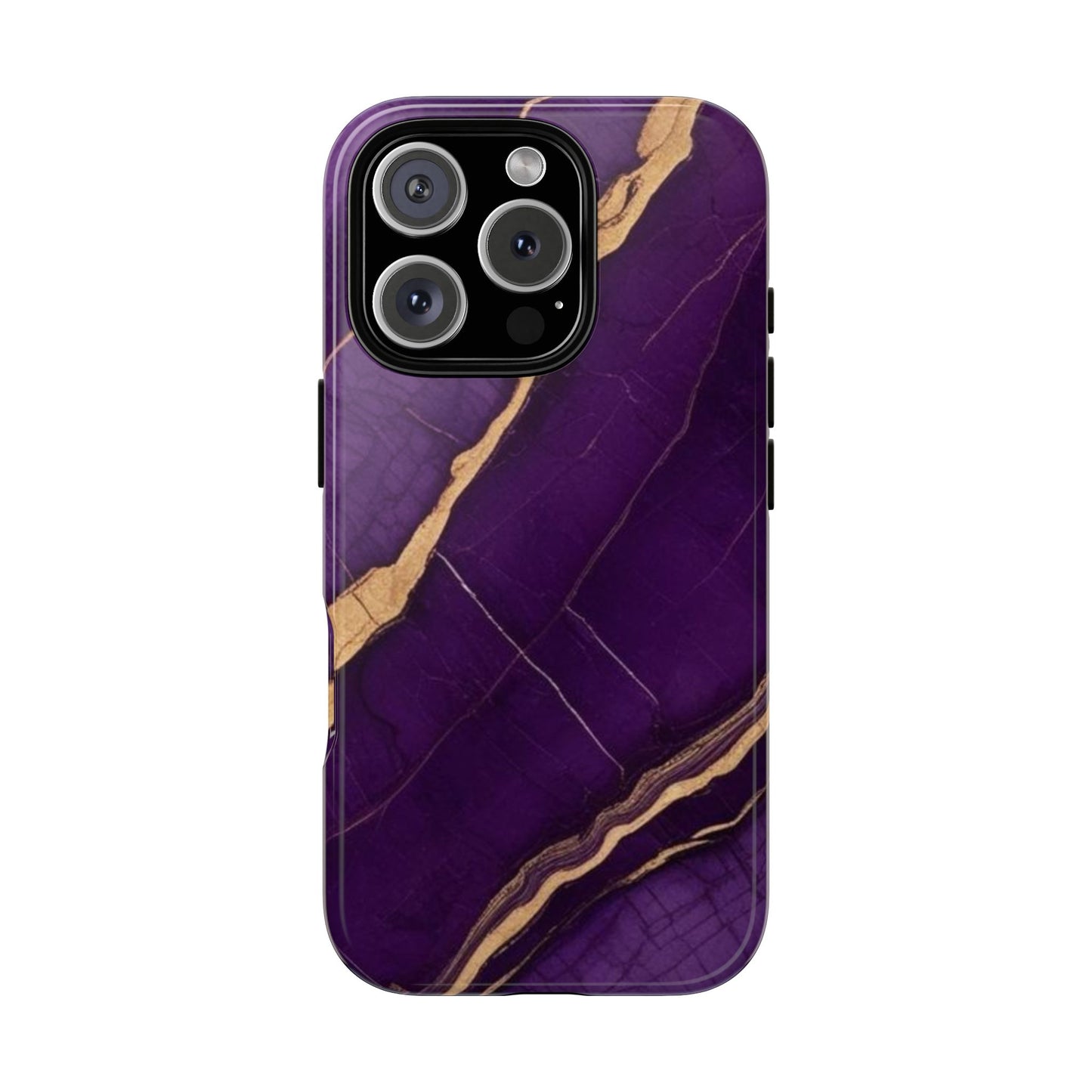 Elegant Purple Marble Phone Case, Tough Phone Cover, Gift for Her, Luxe Design, Birthday Present, Unique Tech Accessory