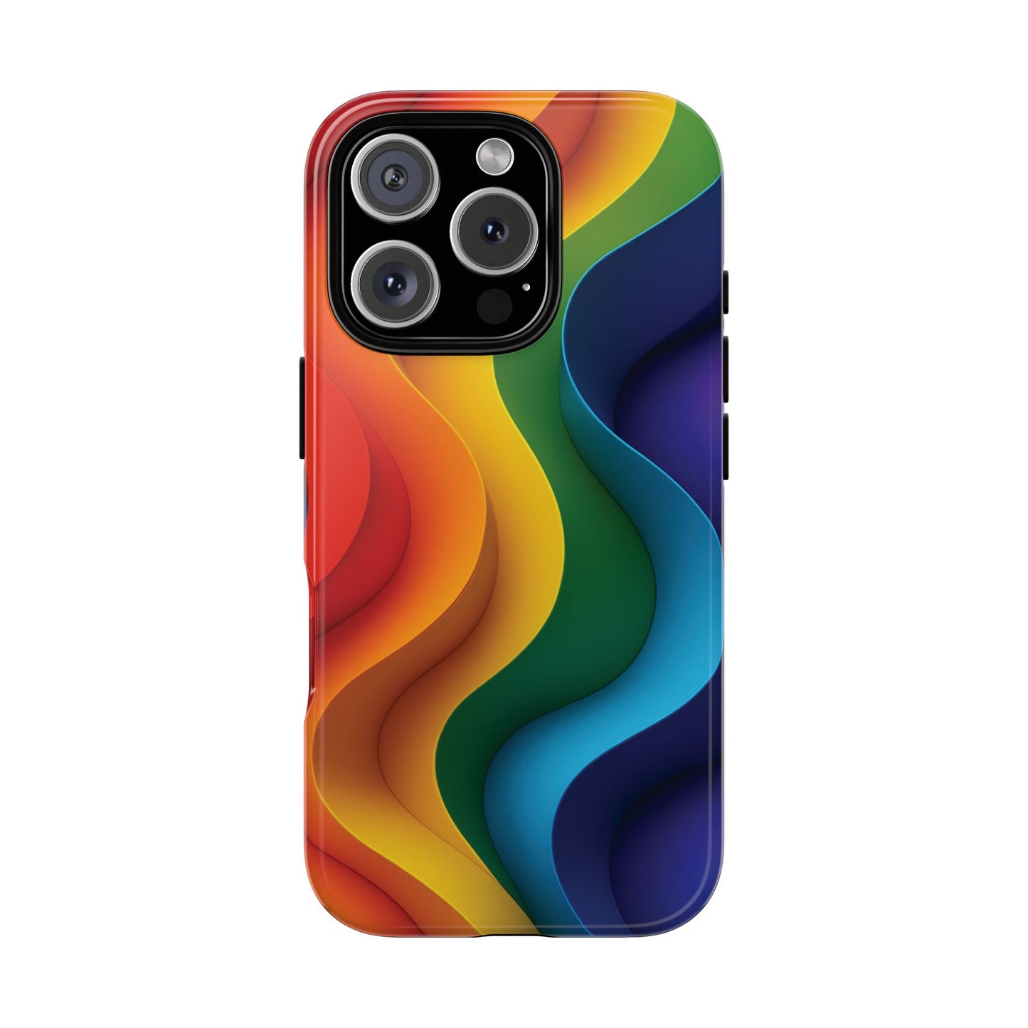 Colorful Wave Phone Case - Stylish & Durable Tough Cases, Trendy Phone Accessories, Gift for Tech Lovers, Pride Merchandise