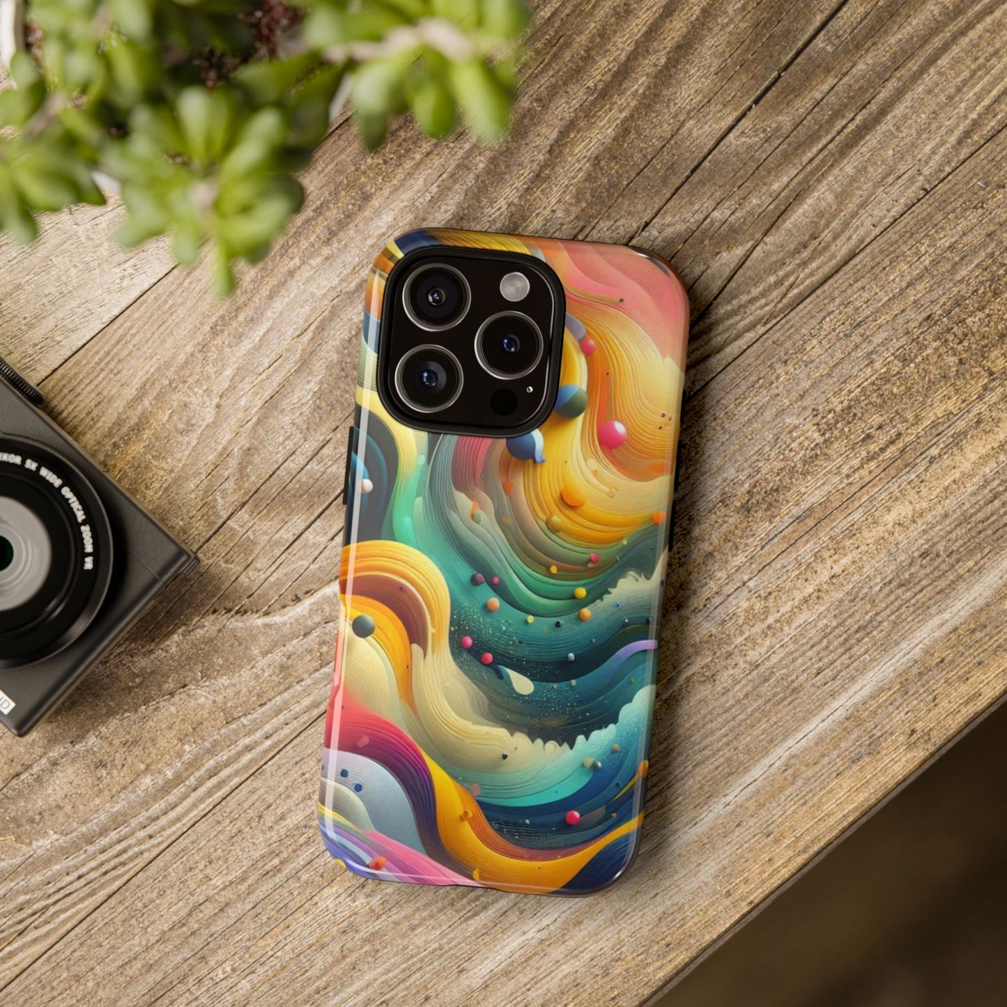 Colorful Abstract Phone Case - Tough Cases for Creative Spirits, Custom Phone Cover, Artistic Gift, Vibrant Accessories, Unique Design