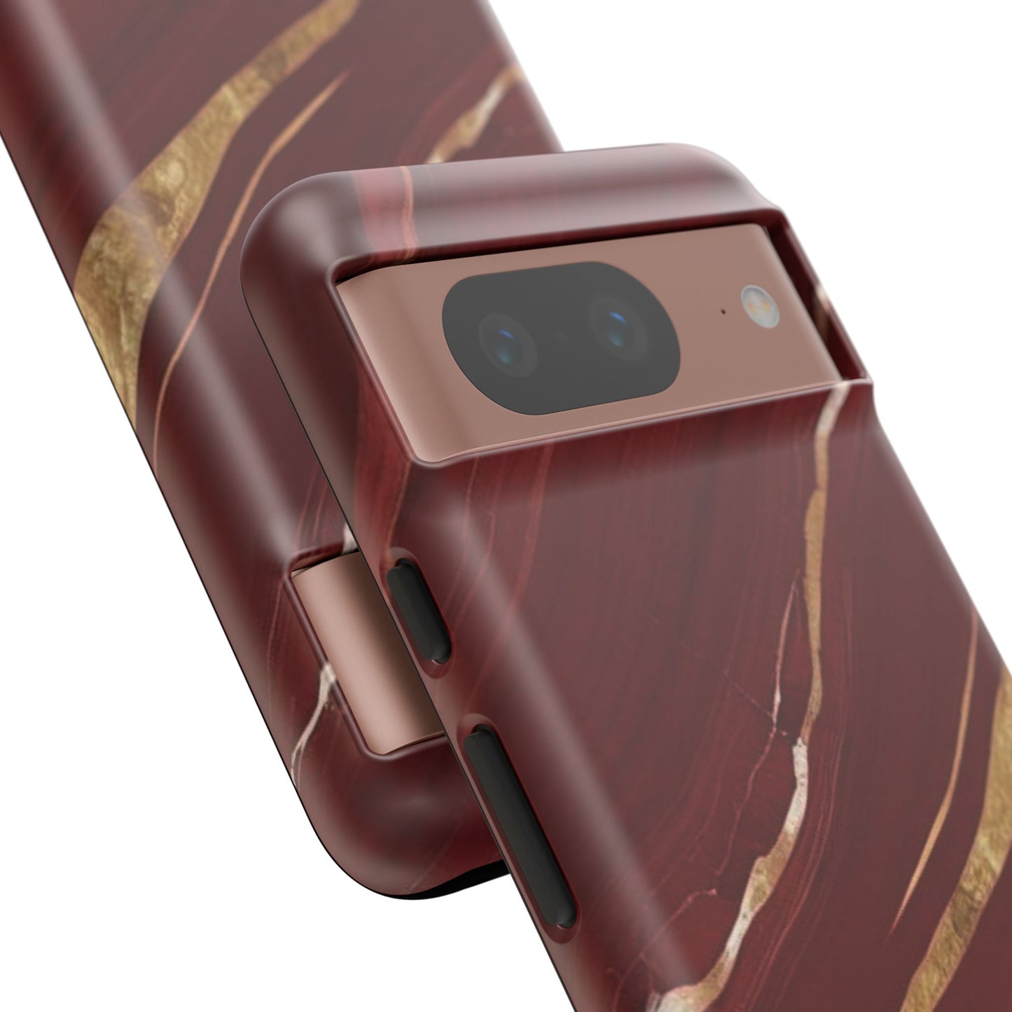 Elegant Red Marble Phone Case - Tough Cases, Stylish Phone Cover, Gift for Her, Luxe Cellphone Protection, Modern Accessories