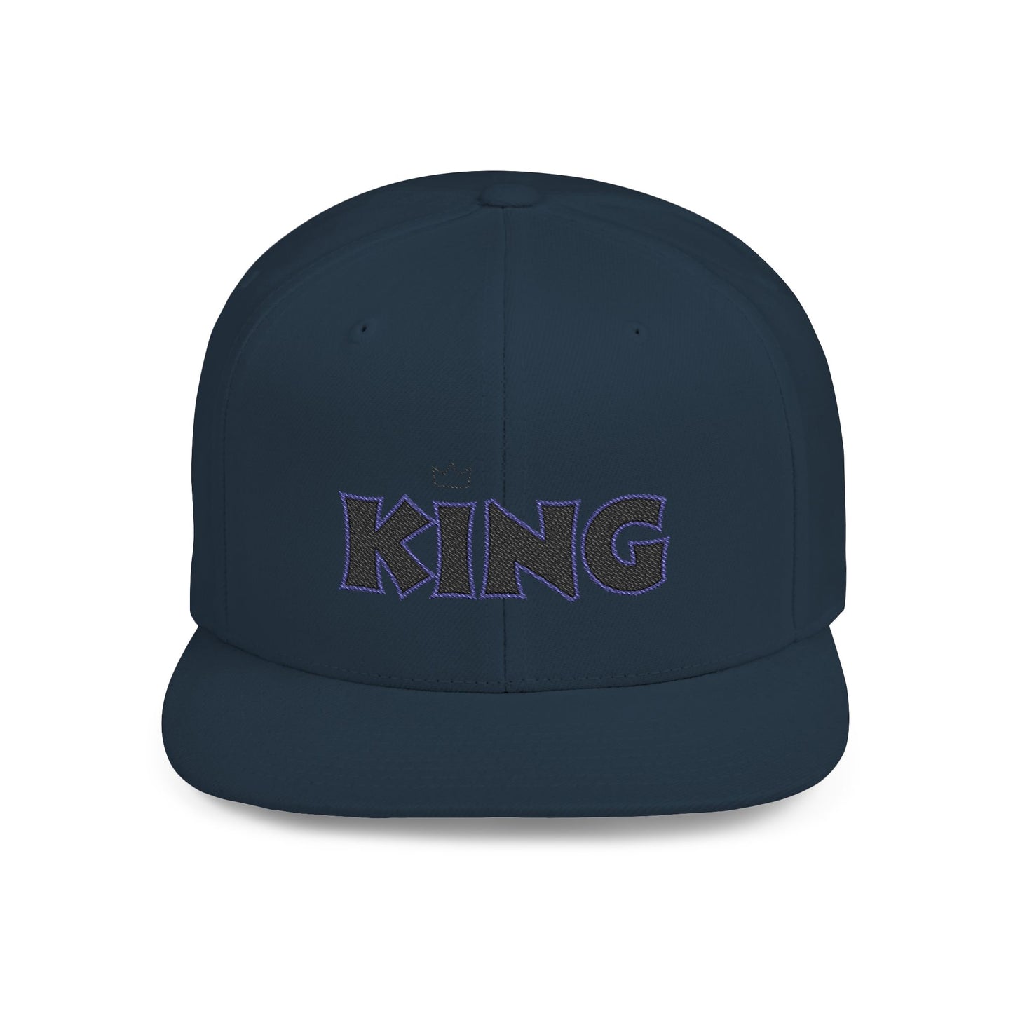 King Flat Bill Snapback Hat, Trendy Cap for Men, Streetwear Fashion, Gift for Him, Birthday or Father's Day Present