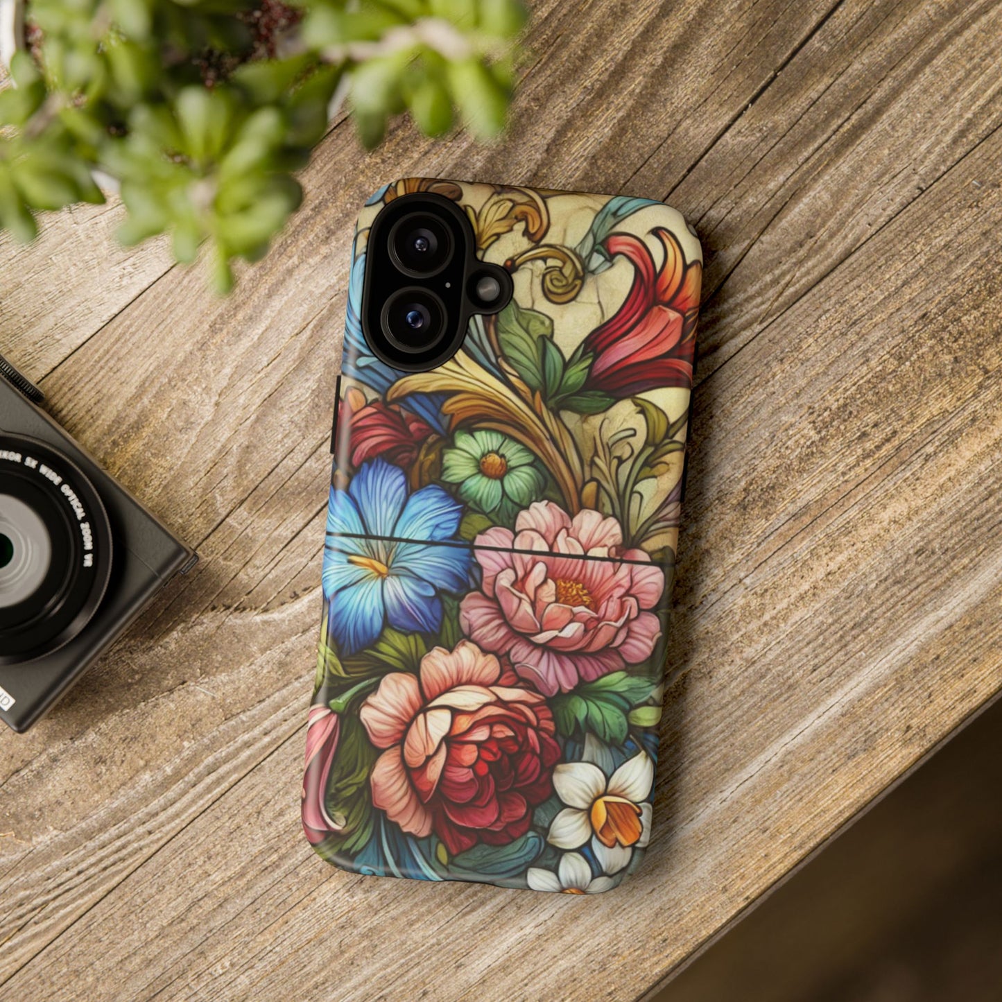Floral Phone Case, Tough Cases with Colorful Floral Design, Gift for Her, Elegant Phone Cover, Spring Vibes, Unique Design