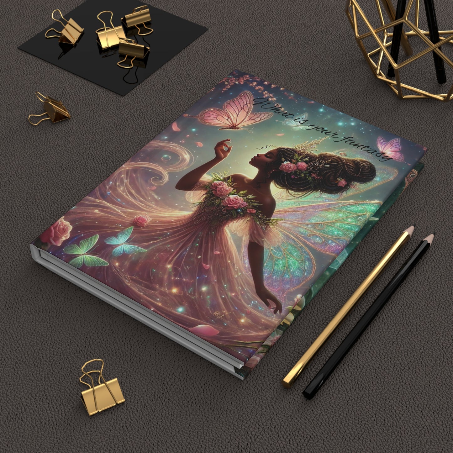 Fantasy-Inspired Hardcover Journal, Dream Journal, Fairy Art Notebook, Gift for Writers, Magical Diary, Self-Discovery Journal