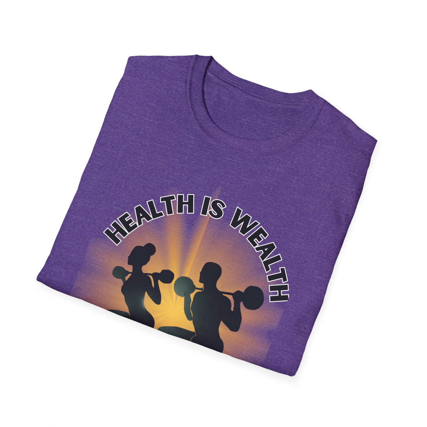 Health is Wealth Unisex T-Shirt | Motivational Workout Tee, Fitness Apparel, Gym Shirt, Gift for Health Enthusiasts