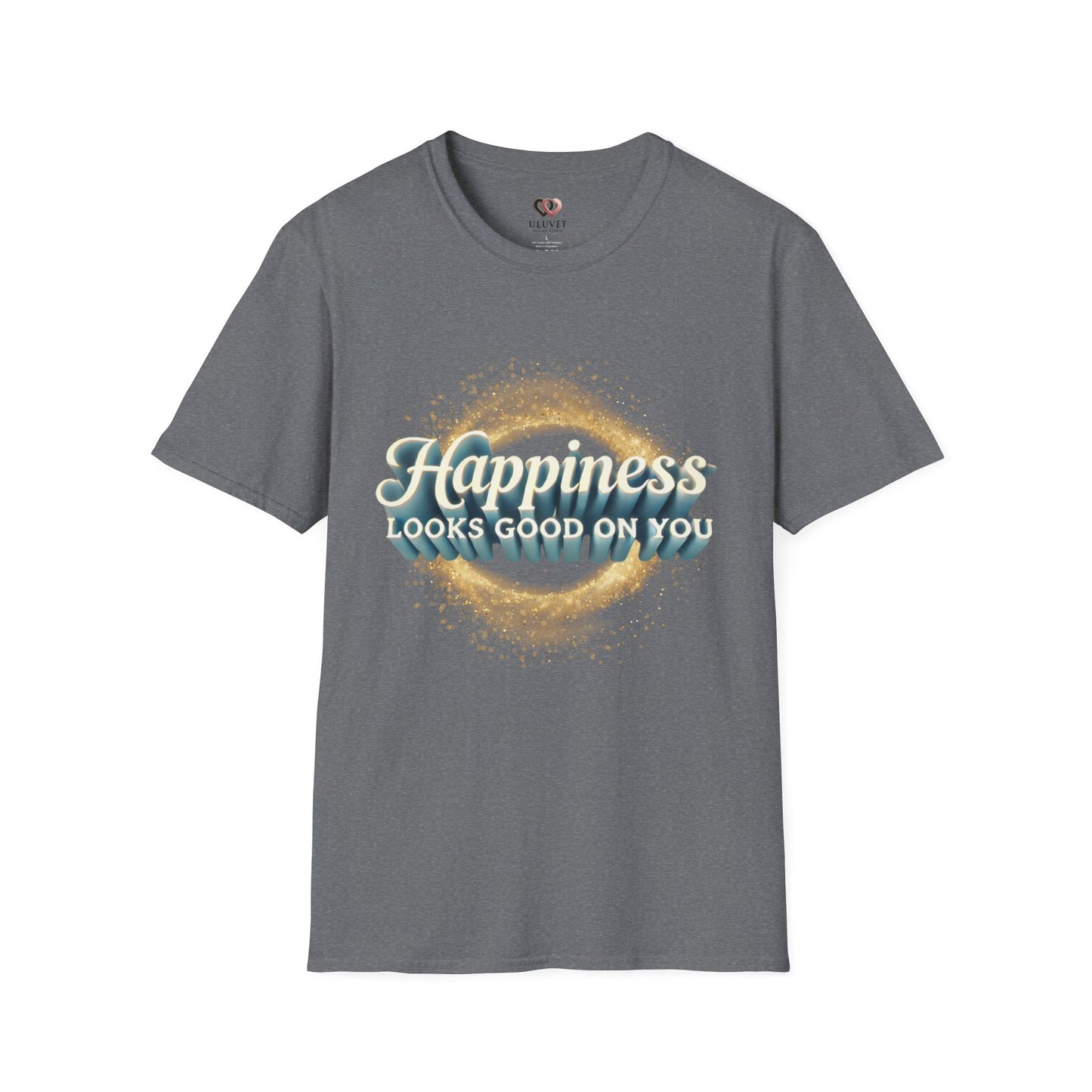 Happiness Looks Good on You T-Shirt, Unisex Softstyle Tee, Positive Vibes Shirt, Casual Gift, Everyday Wear
