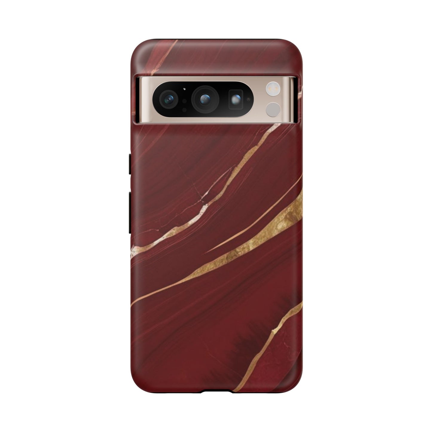 Elegant Red Marble Phone Case - Tough Cases, Stylish Phone Cover, Gift for Her, Luxe Cellphone Protection, Modern Accessories