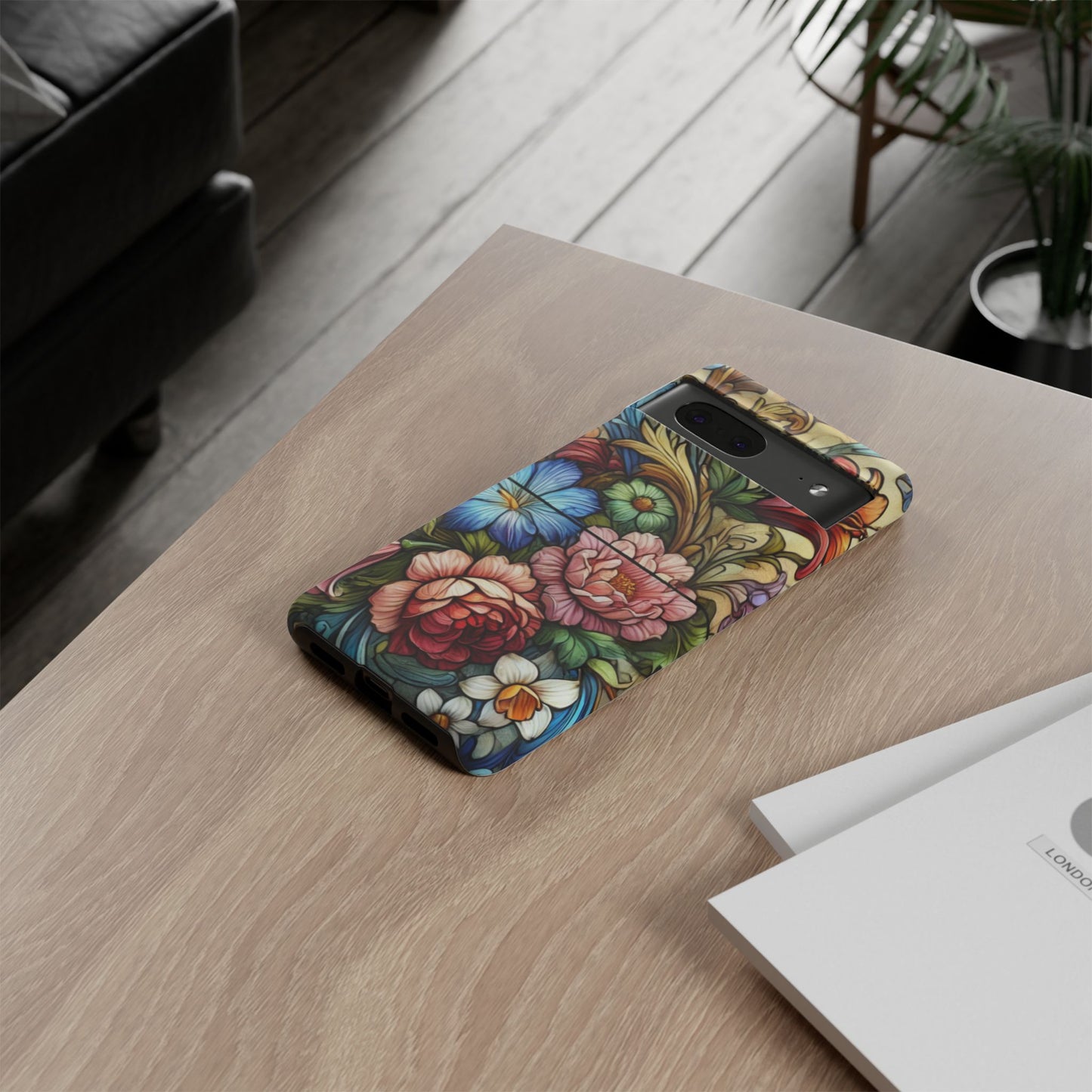 Floral Phone Case, Tough Cases with Colorful Floral Design, Gift for Her, Elegant Phone Cover, Spring Vibes, Unique Design