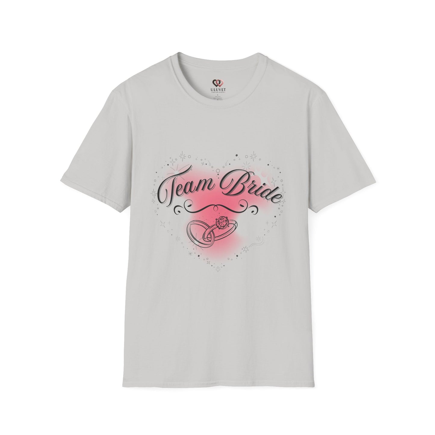 Team Bride T-Shirt, Wedding Party Tee, Bridal Shower Gift, Unisex Softstyle Shirt, Engagement Celebration Top, Bachelorette Party Outfit