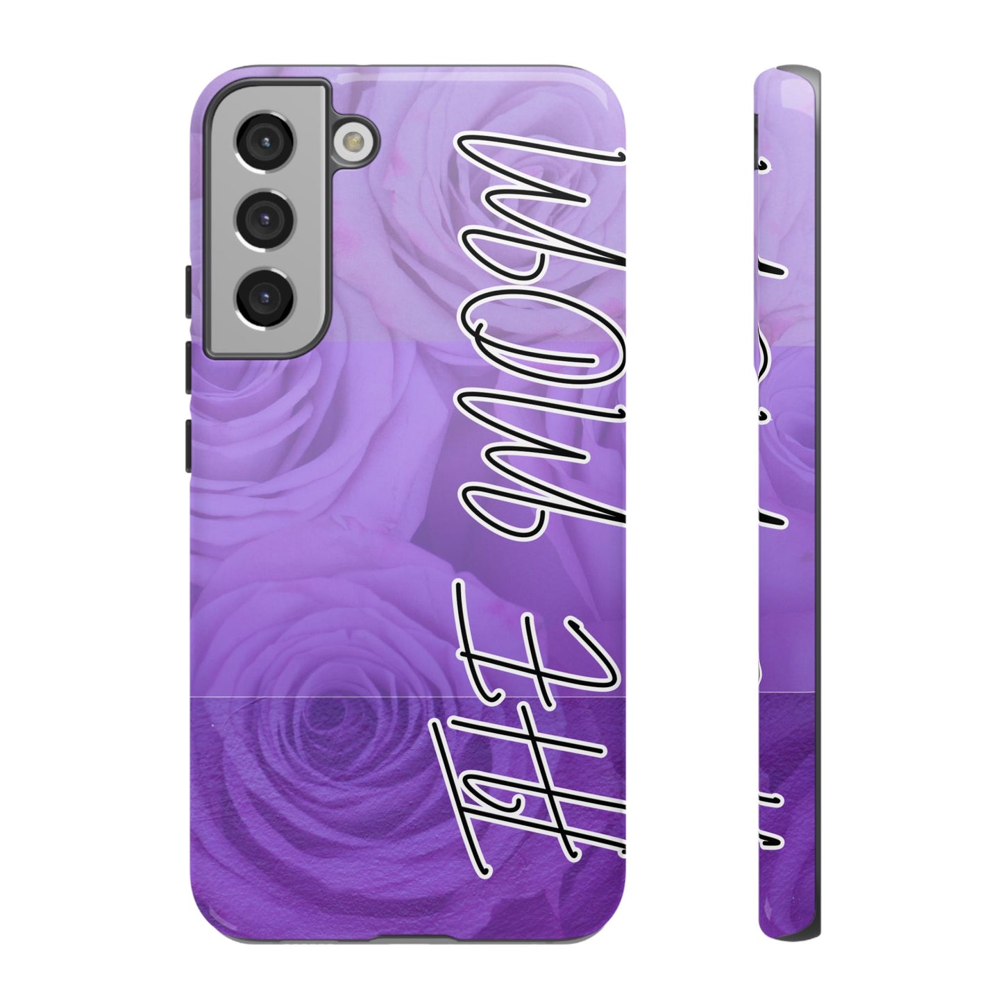 Floral Phone Case for Moms, Tough Cases, Purple Rose Design, Mother's Day Gift, Stylish Protection, Unique Mom Gift