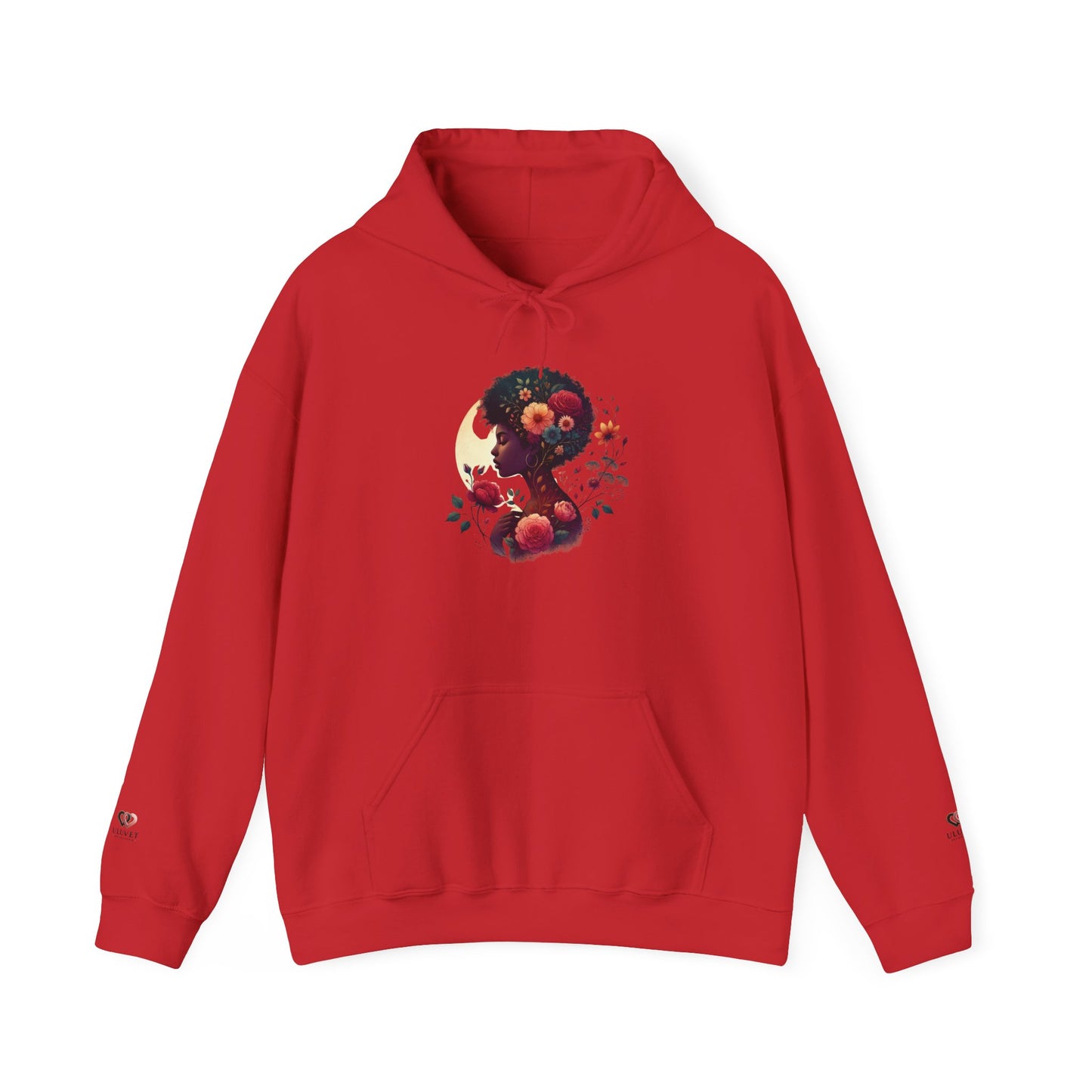 Floral Moon Hoodie - Cozy Sweatshirt, Unisex Sweatshirt, Gift for Her, Fall Fashion, Aesthetic Hooded Sweatshirt