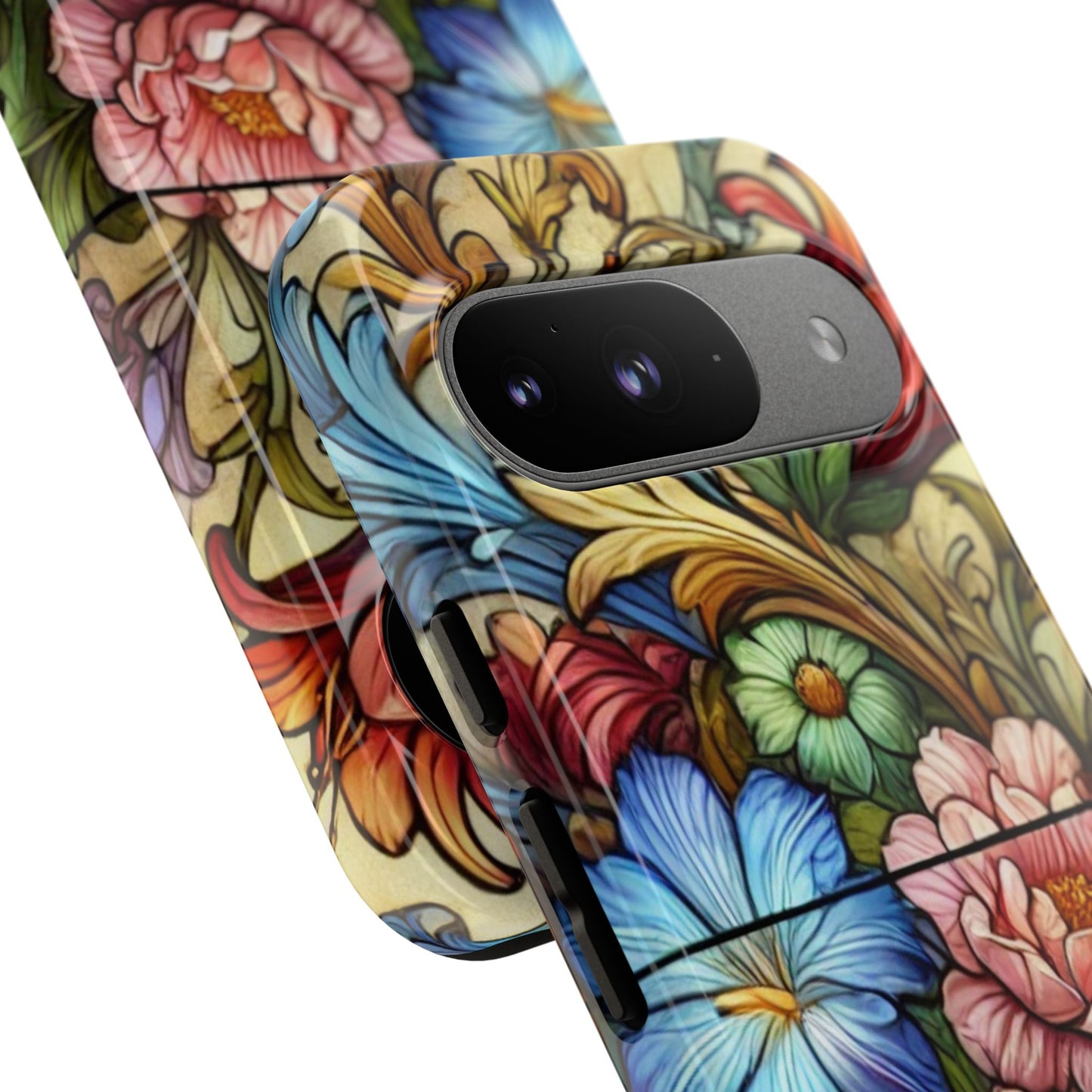 Floral Phone Case, Tough Cases with Colorful Floral Design, Gift for Her, Elegant Phone Cover, Spring Vibes, Unique Design