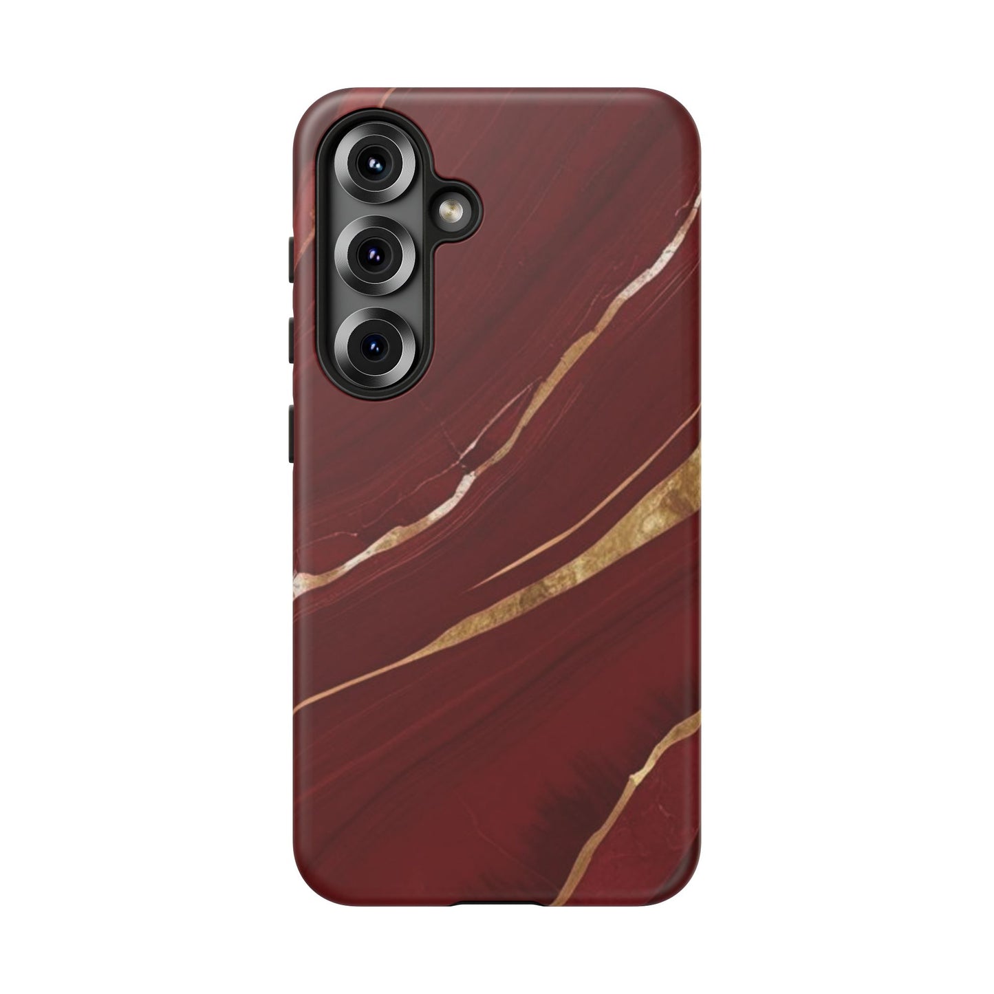 Elegant Red Marble Phone Case - Tough Cases, Stylish Phone Cover, Gift for Her, Luxe Cellphone Protection, Modern Accessories