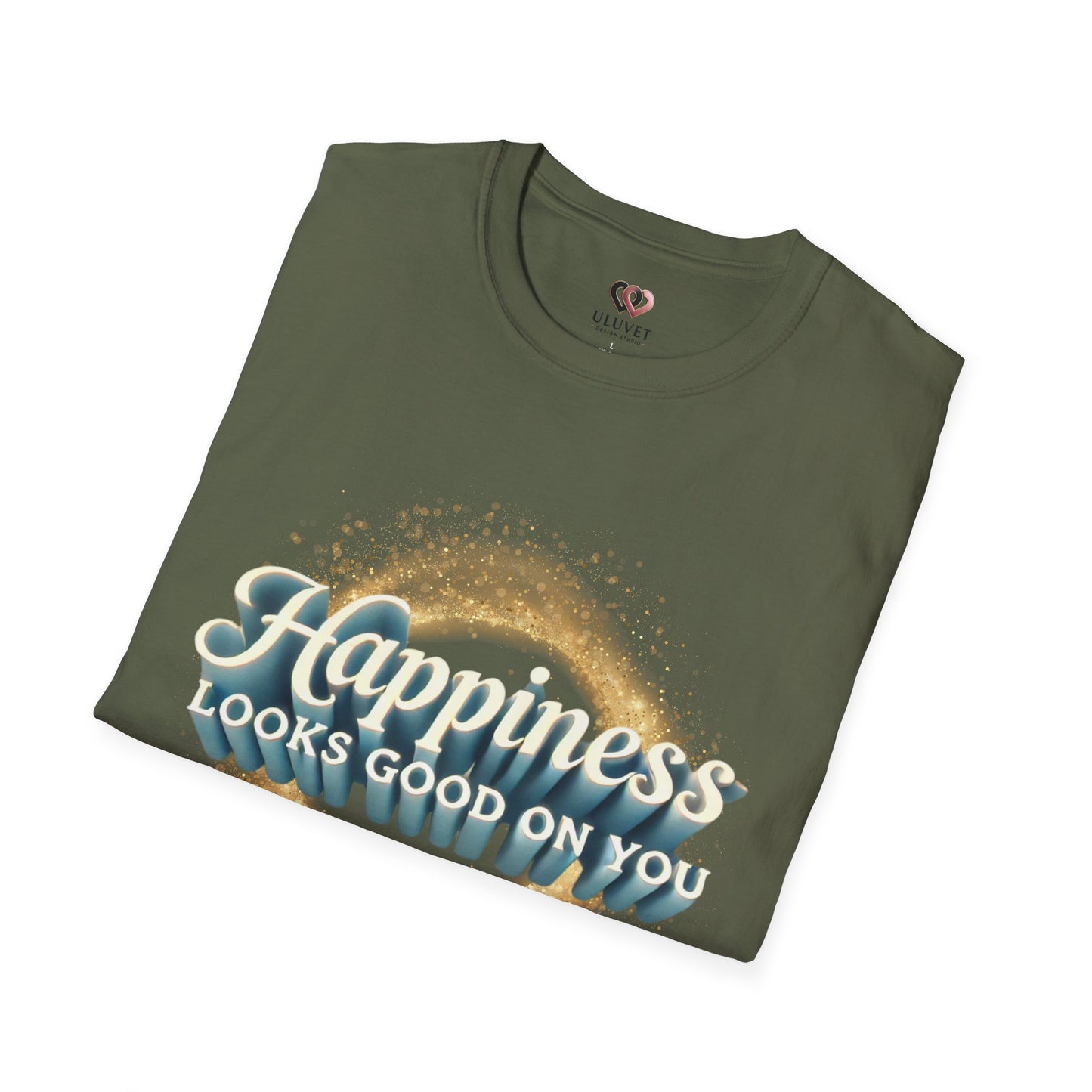 Happiness Looks Good on You T-Shirt, Unisex Softstyle Tee, Positive Vibes Shirt, Casual Gift, Everyday Wear