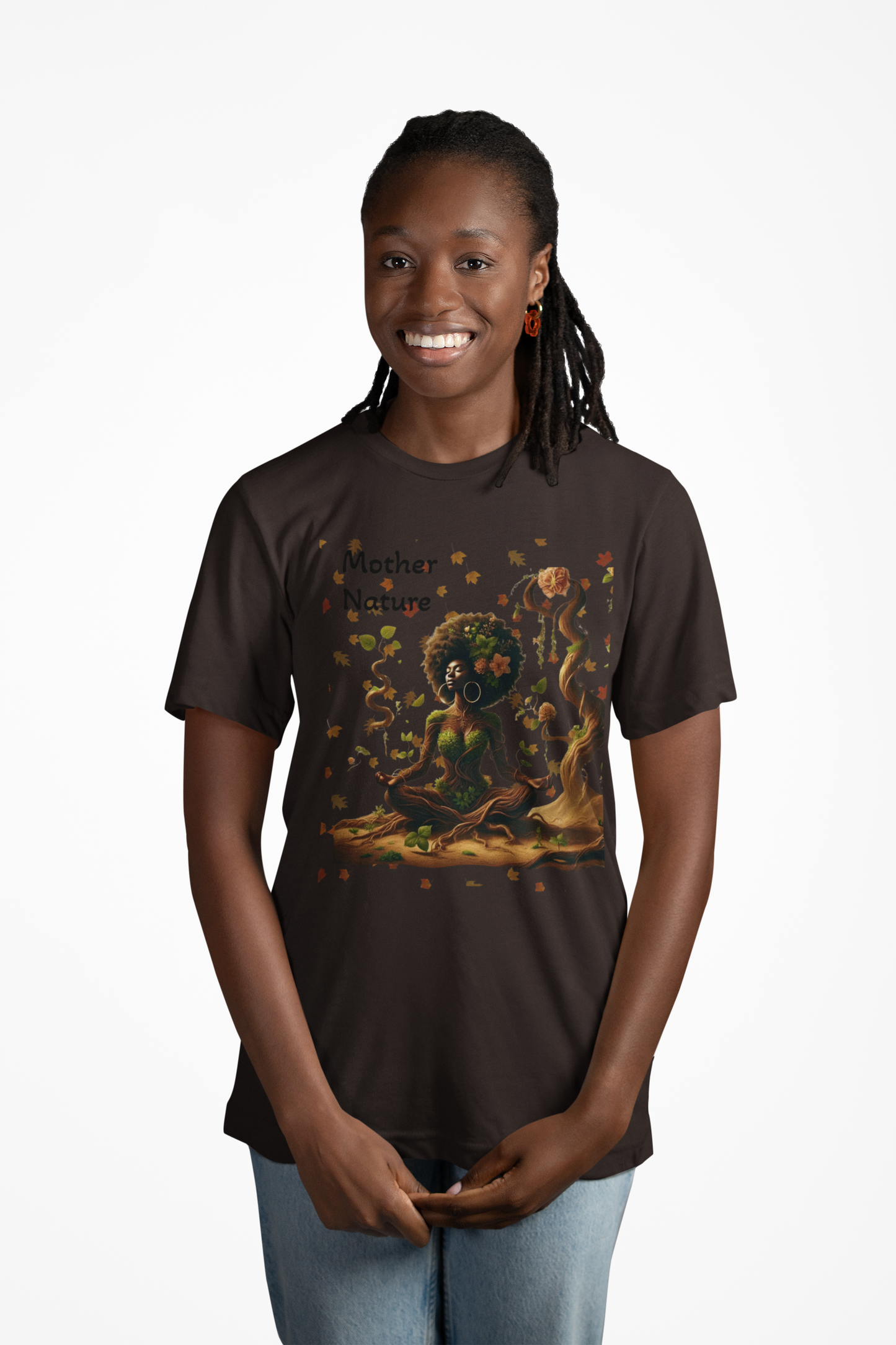 Mother Nature T-Shirt — Earthy Yoga Goddess Graphic Tee