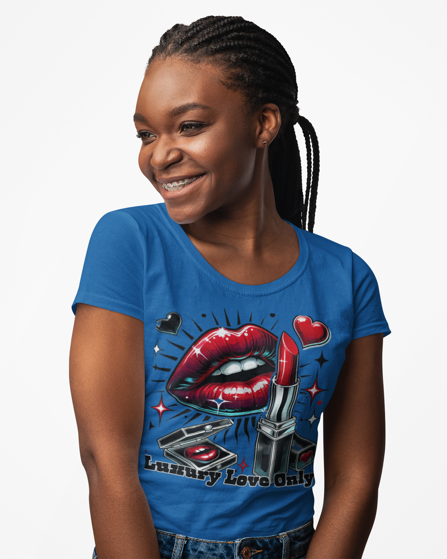 Lipstick & Luxe T-Shirt — "Luxury Love Only" Graphic Tee