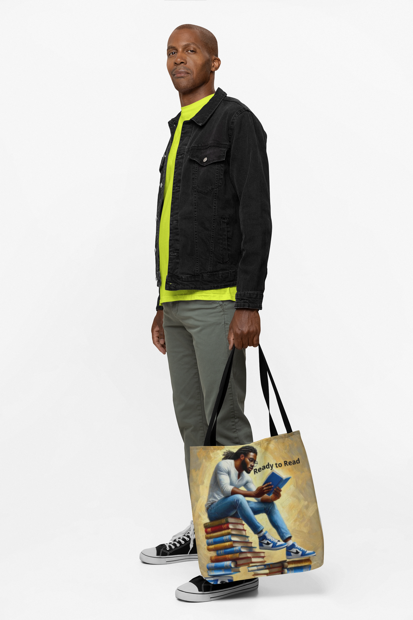 Customizable Book Tote Bag. Literary Book Lover Art