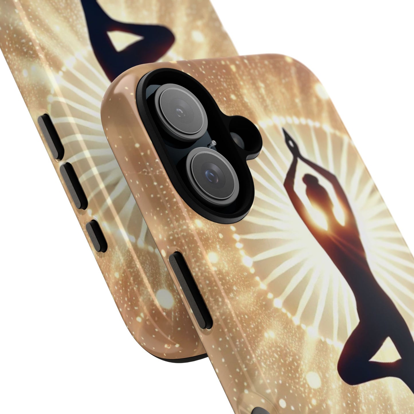 Yoga Phone Case, Glow in the Dark Tough Phone Cover, Inspirational Cell Phone Case, Gift for Yogis, Meditation Accessory