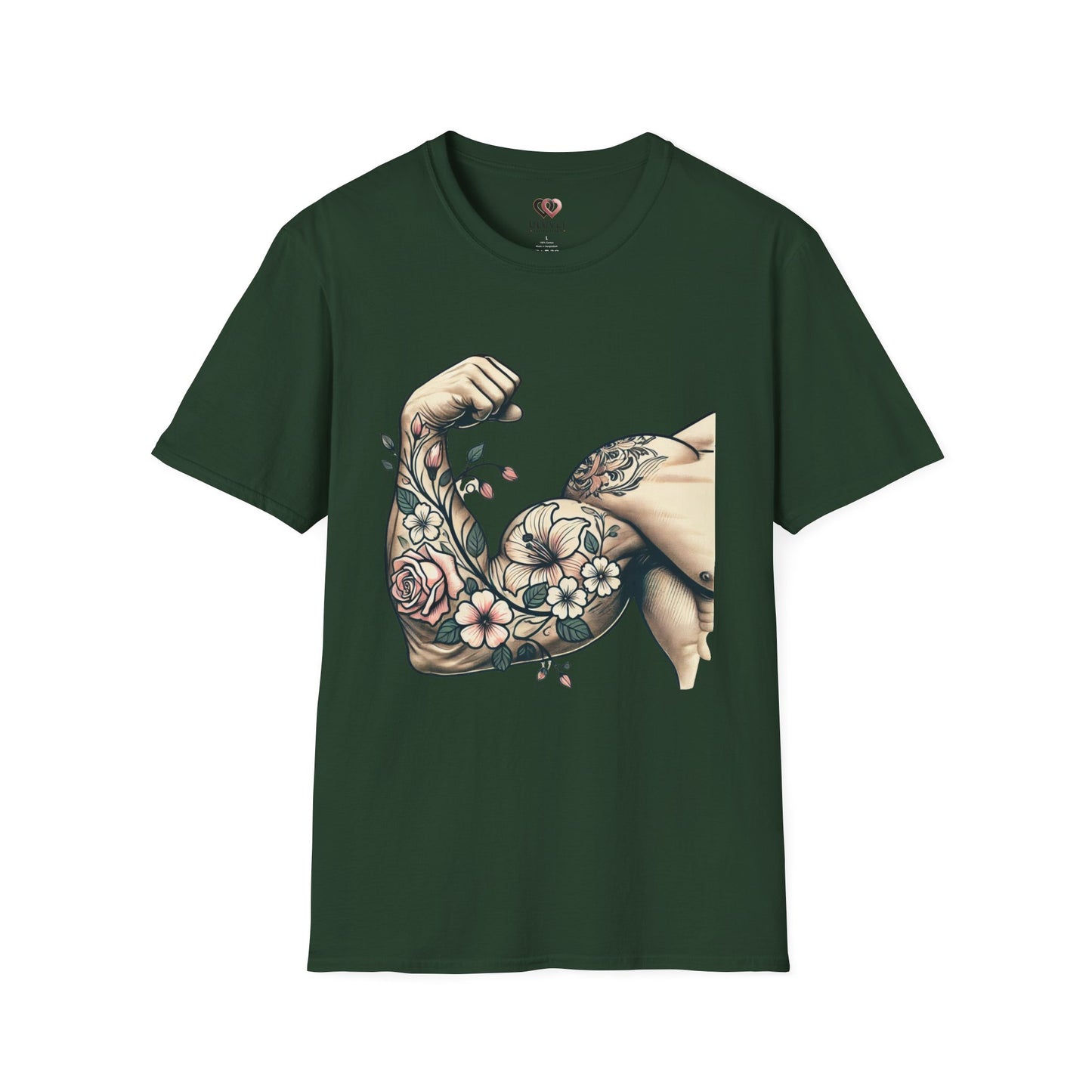 Floral Arm Tattoo T-Shirt, Stylish Unisex Tee, Summer Fashion, Gift for Him or Her, Tattoo Lovers Apparel, Casual Wear