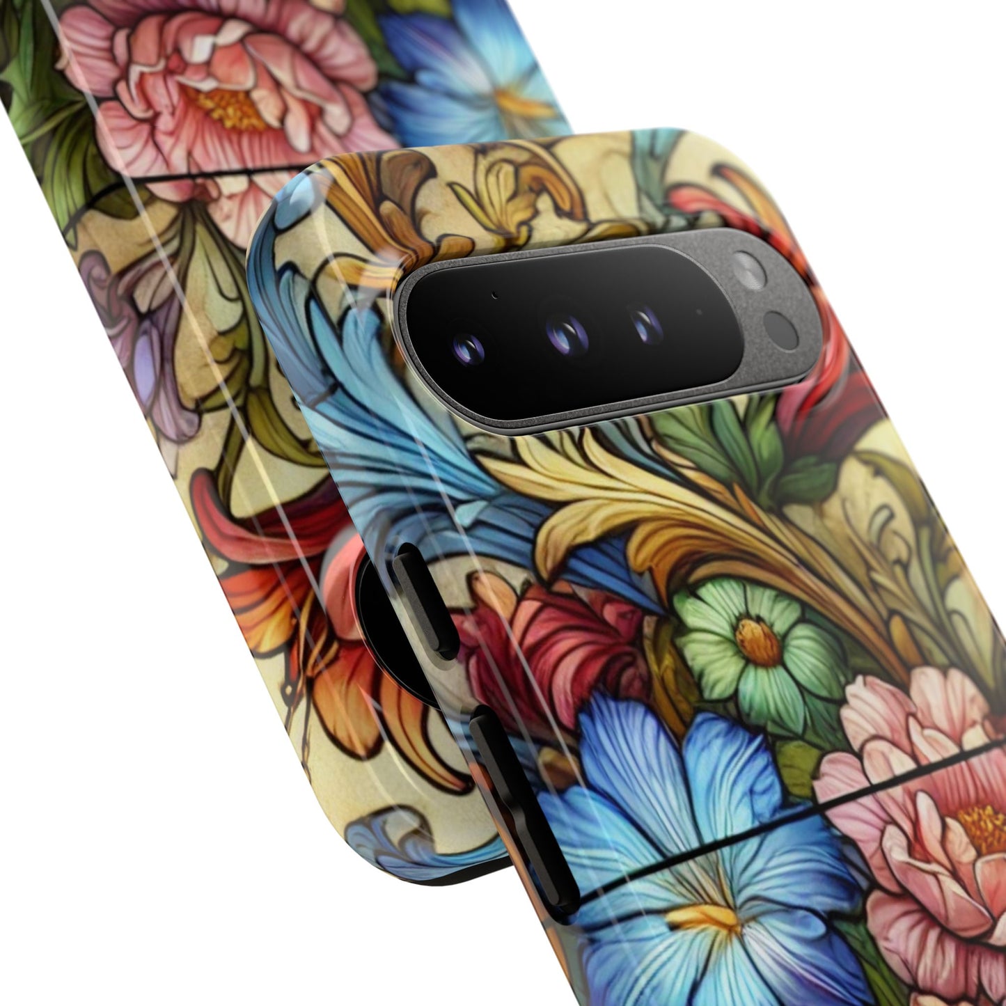 Floral Phone Case, Tough Cases with Colorful Floral Design, Gift for Her, Elegant Phone Cover, Spring Vibes, Unique Design