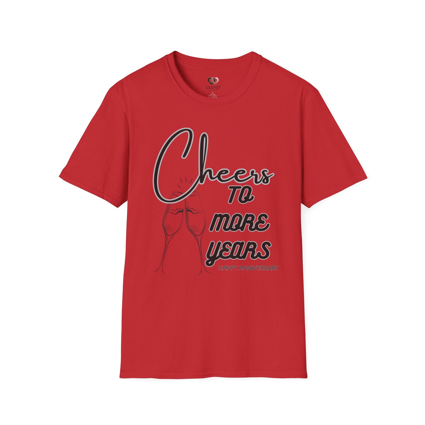 Cheers to More Years Anniversary T-Shirt, Gift for Couples, Unisex Tee, Celebration Shirt, Happy Anniversary Outfit