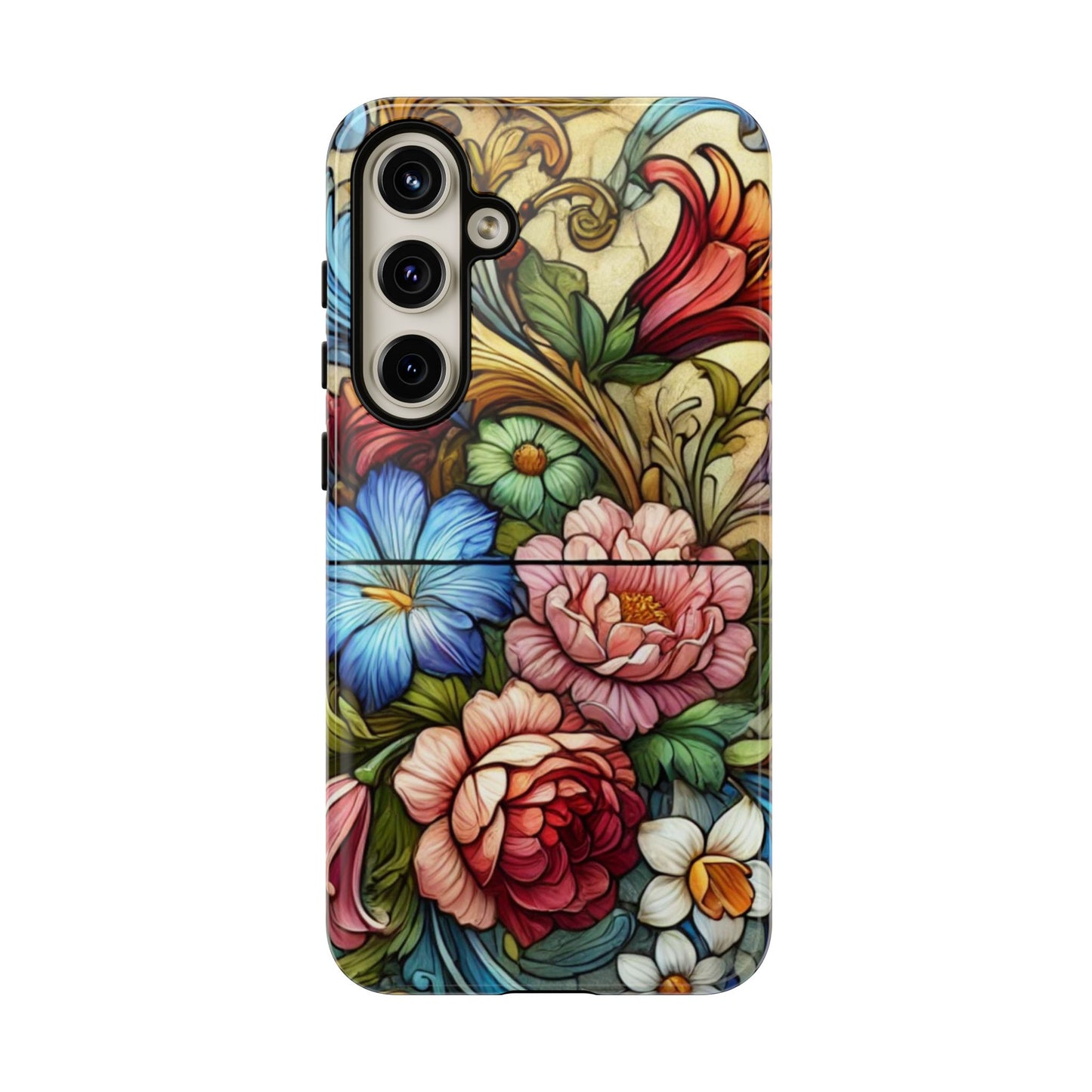 Floral Phone Case, Tough Cases with Colorful Floral Design, Gift for Her, Elegant Phone Cover, Spring Vibes, Unique Design