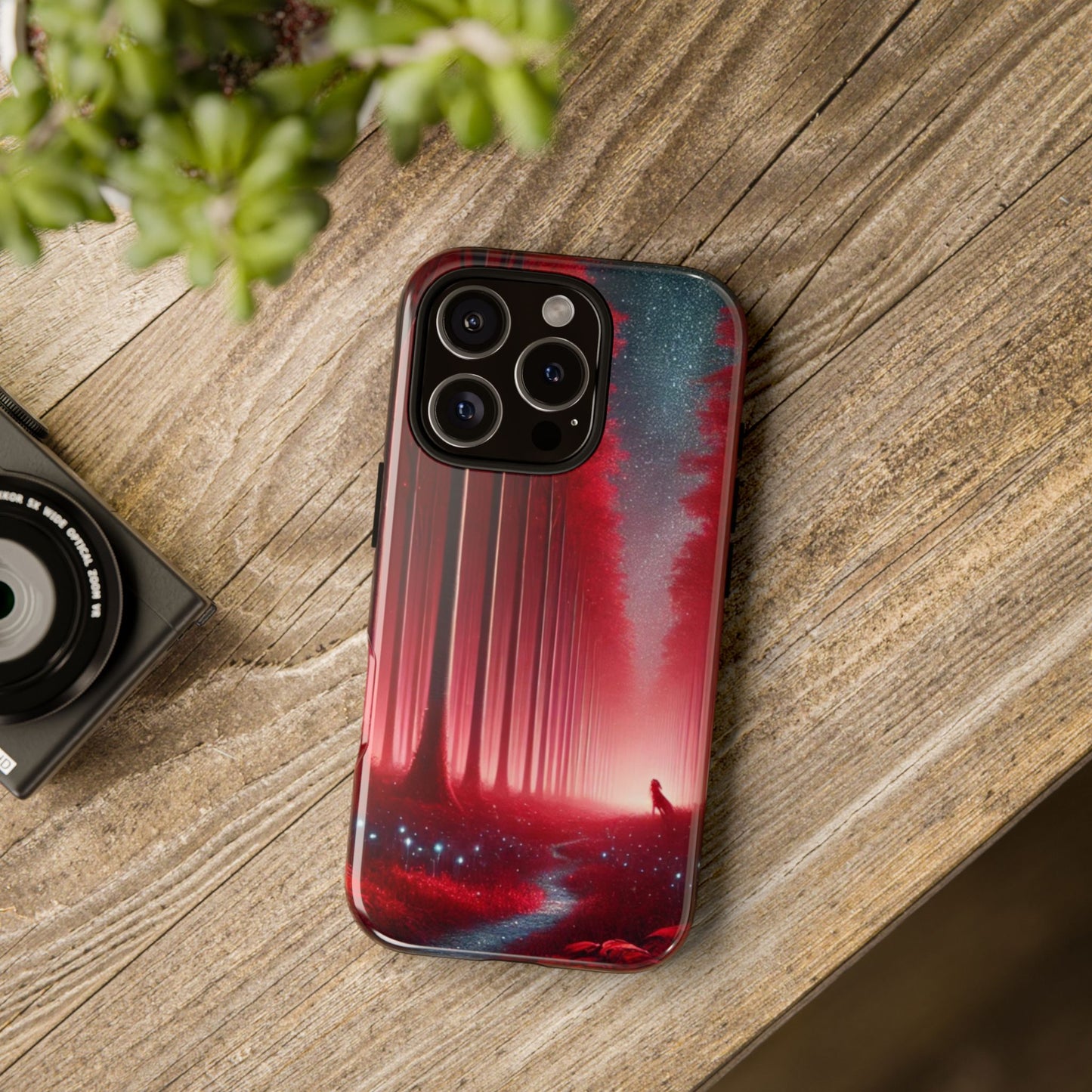 Red forest Tough cellphone Cases