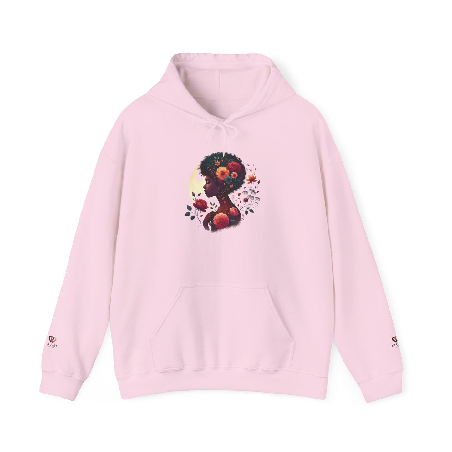 Floral Moon Hoodie - Cozy Sweatshirt, Unisex Sweatshirt, Gift for Her, Fall Fashion, Aesthetic Hooded Sweatshirt