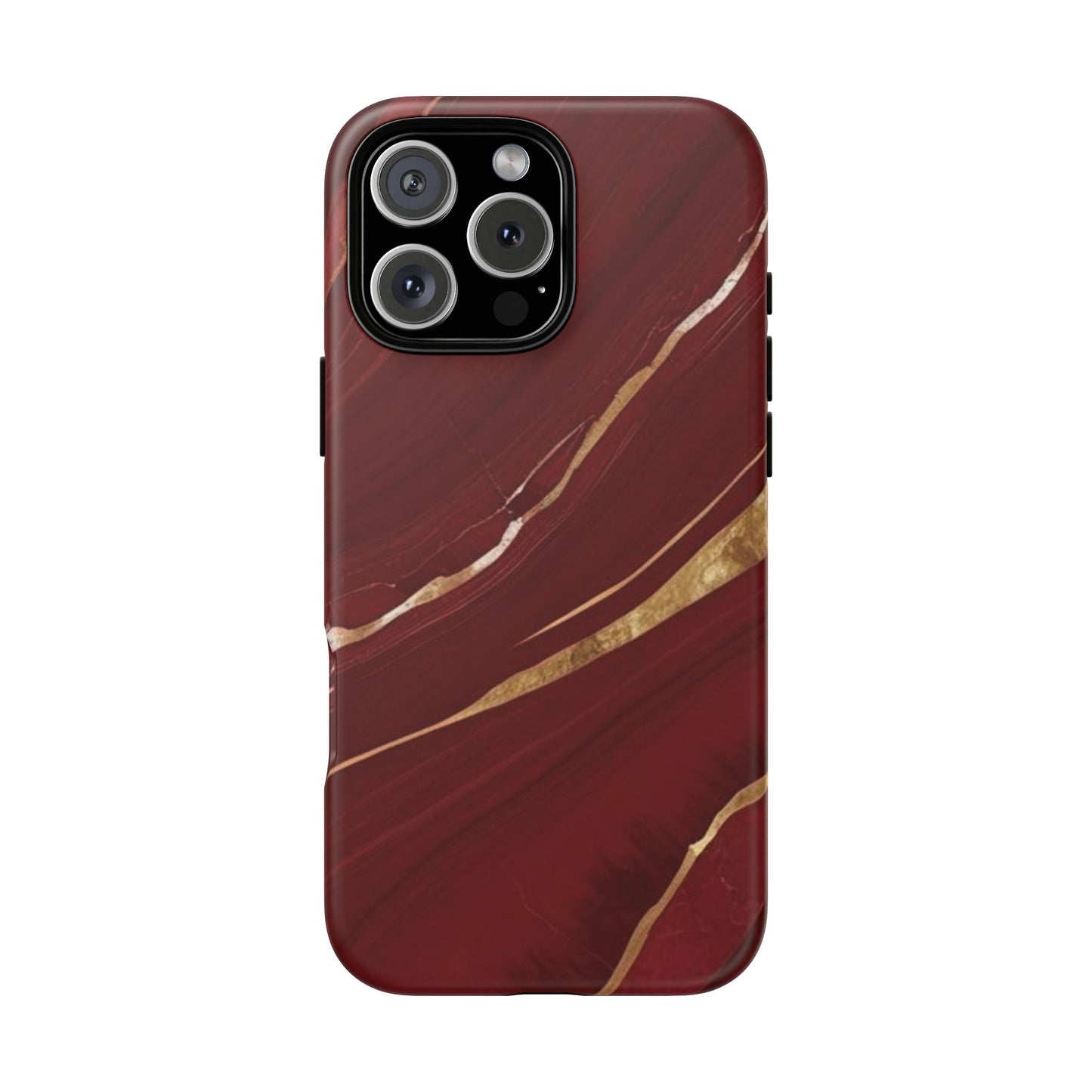Elegant Red Marble Phone Case - Tough Cases, Stylish Phone Cover, Gift for Her, Luxe Cellphone Protection, Modern Accessories