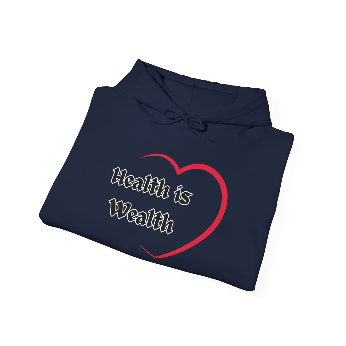 Health is Wealth Hoodie, Motivational Sweatshirt, Unisex Pullover, Fitness Gift, Cozy Lounge Wear