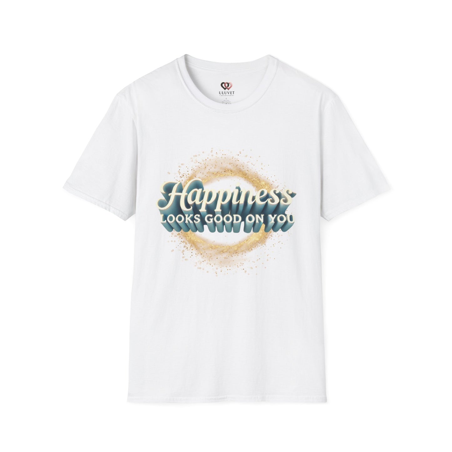 Happiness Looks Good on You T-Shirt, Unisex Softstyle Tee, Positive Vibes Shirt, Casual Gift, Everyday Wear