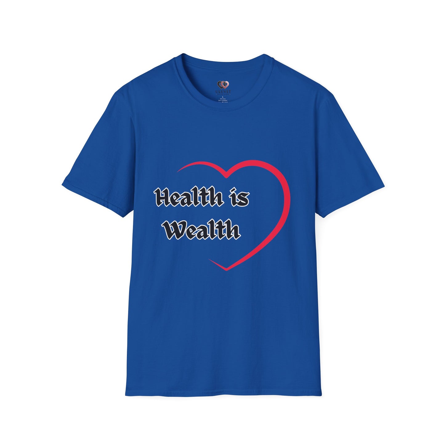 Health is Wealth Unisex T-Shirt, Inspirational Tee for Wellness, Motivational Gift, Casual Wear, Self-Care Apparel, Lounge Shirt