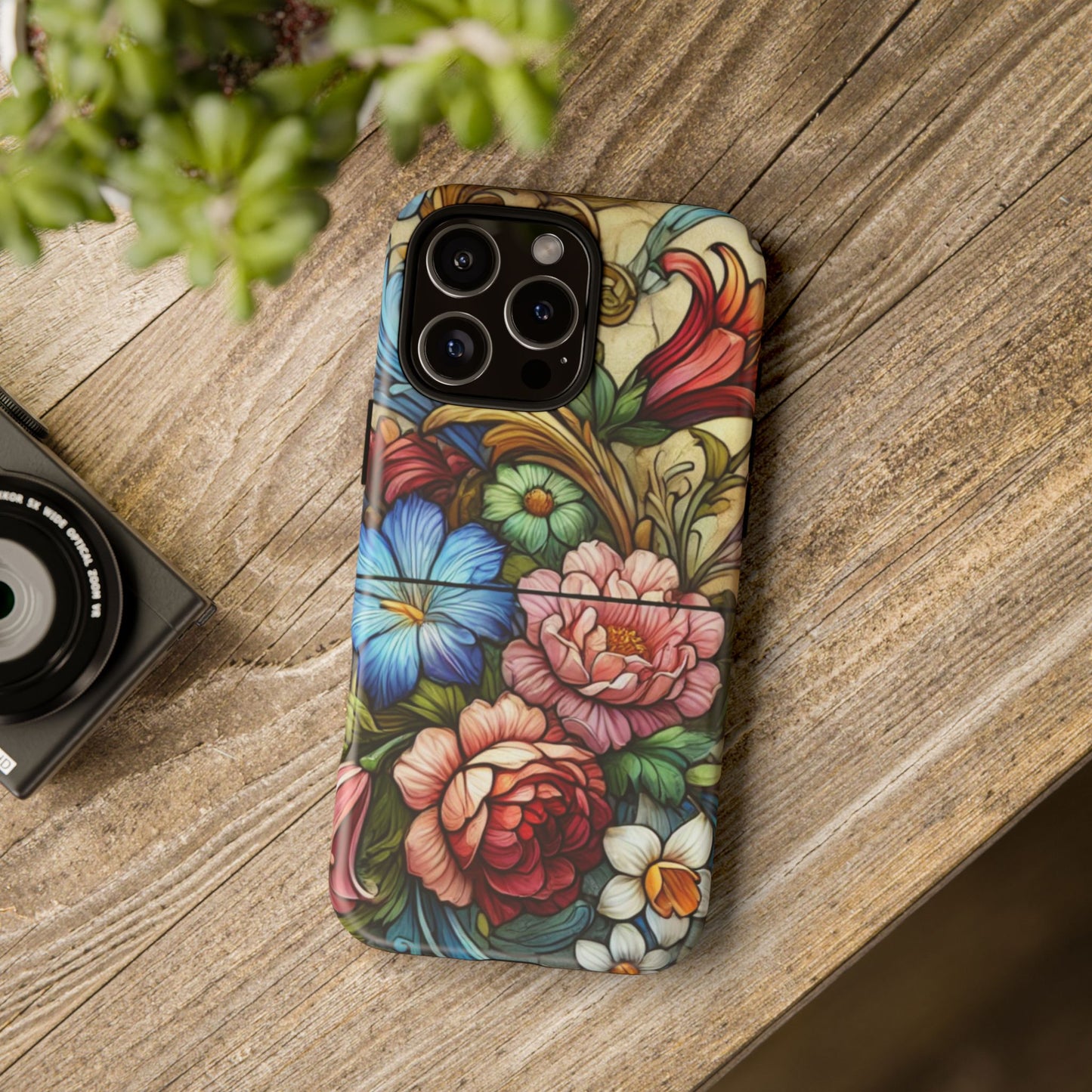 Floral Phone Case, Tough Cases with Colorful Floral Design, Gift for Her, Elegant Phone Cover, Spring Vibes, Unique Design