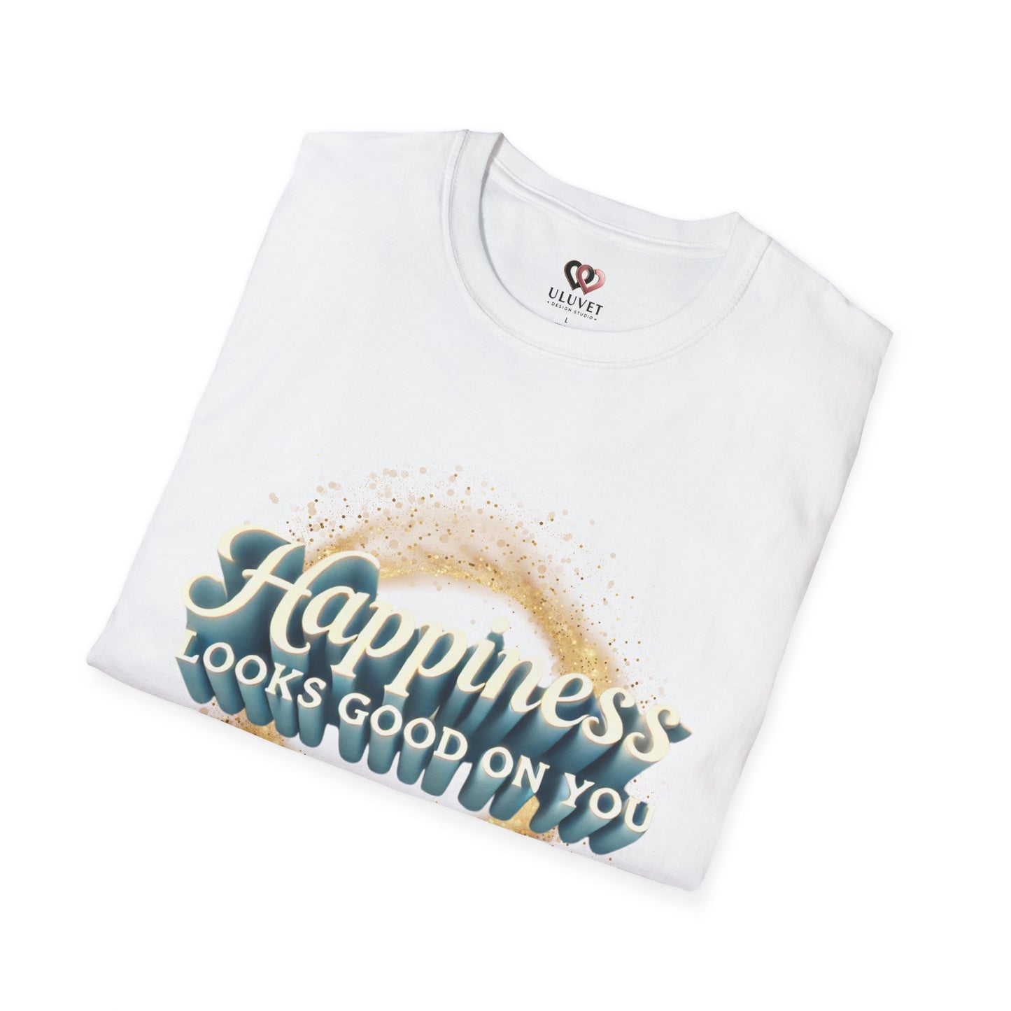 Happiness Looks Good on You T-Shirt, Unisex Softstyle Tee, Positive Vibes Shirt, Casual Gift, Everyday Wear