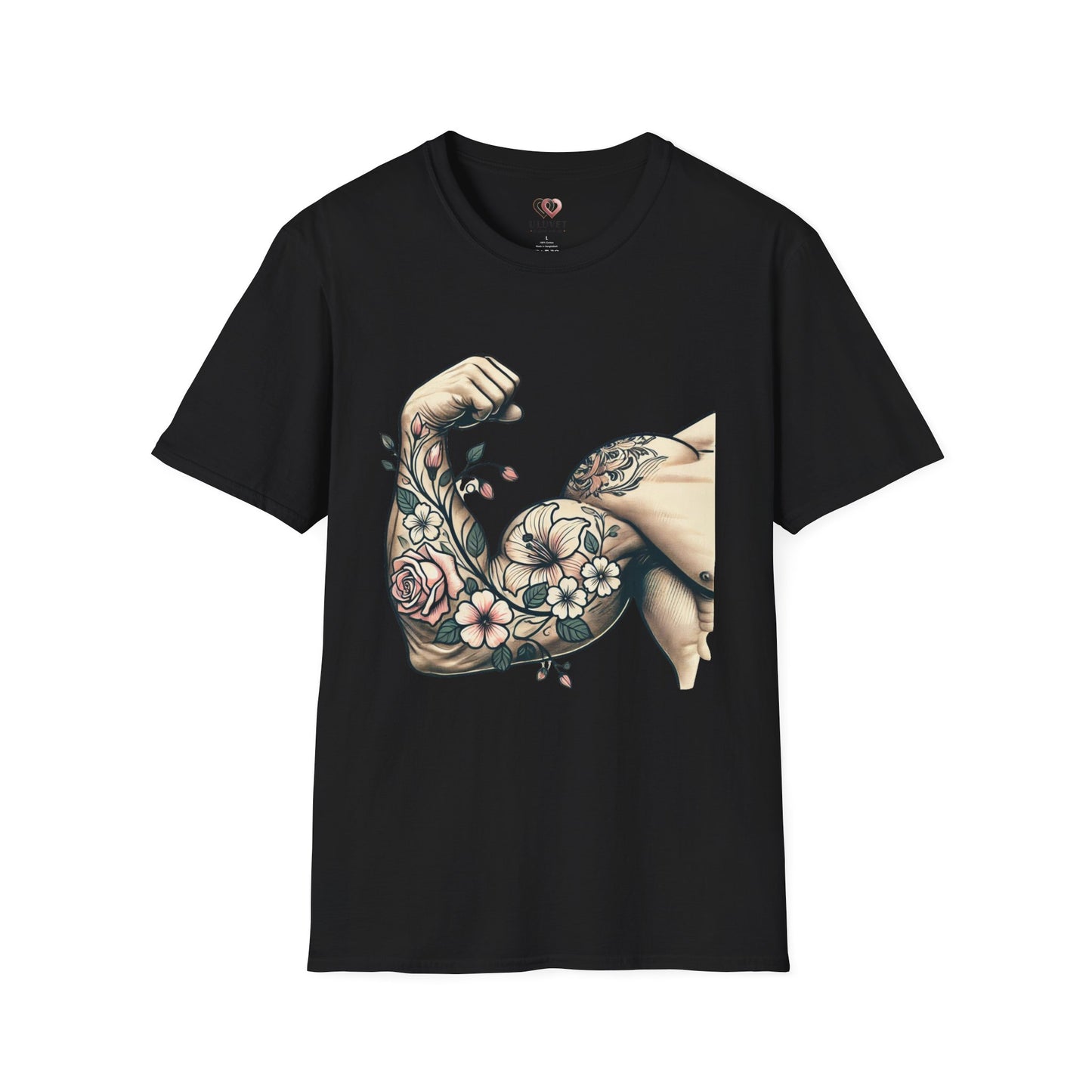 Floral Arm Tattoo T-Shirt, Stylish Unisex Tee, Summer Fashion, Gift for Him or Her, Tattoo Lovers Apparel, Casual Wear