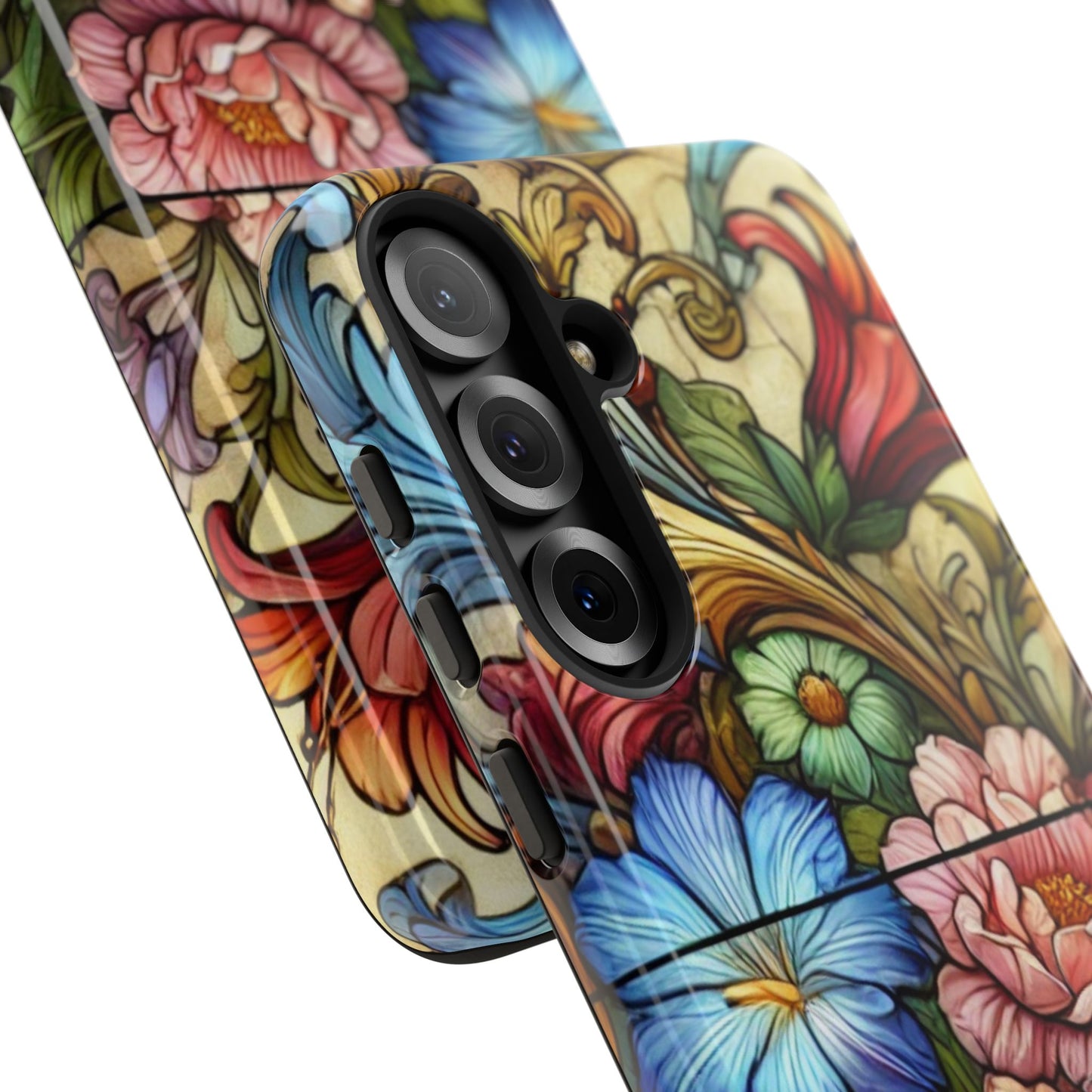 Floral Phone Case, Tough Cases with Colorful Floral Design, Gift for Her, Elegant Phone Cover, Spring Vibes, Unique Design