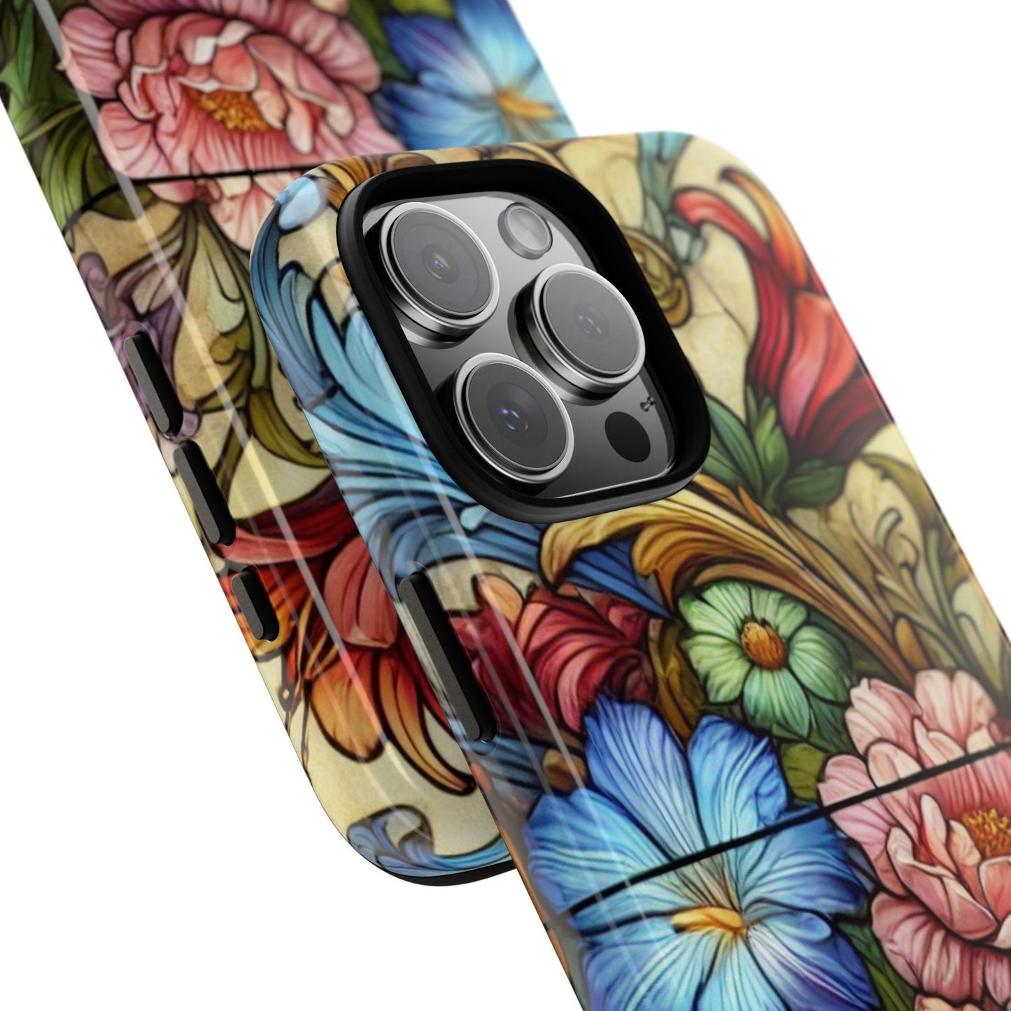 Floral Phone Case, Tough Cases with Colorful Floral Design, Gift for Her, Elegant Phone Cover, Spring Vibes, Unique Design