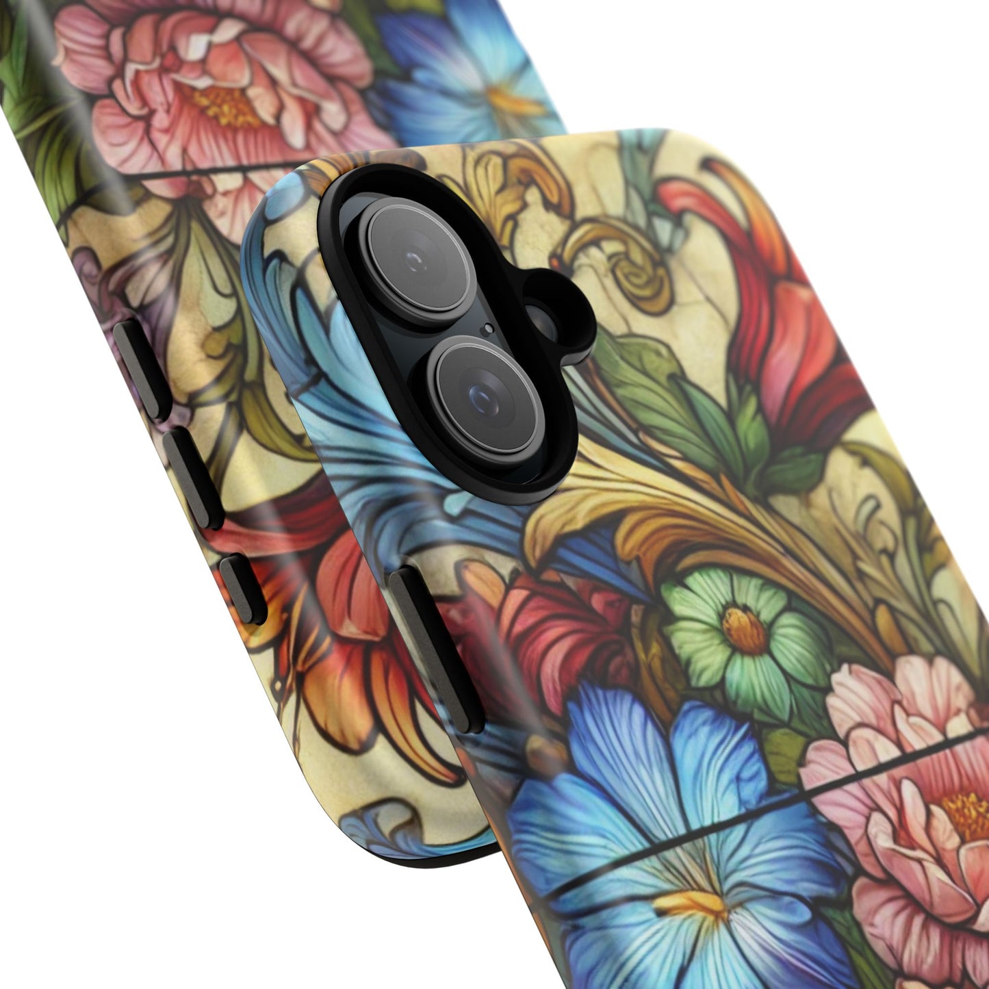 Floral Phone Case, Tough Cases with Colorful Floral Design, Gift for Her, Elegant Phone Cover, Spring Vibes, Unique Design