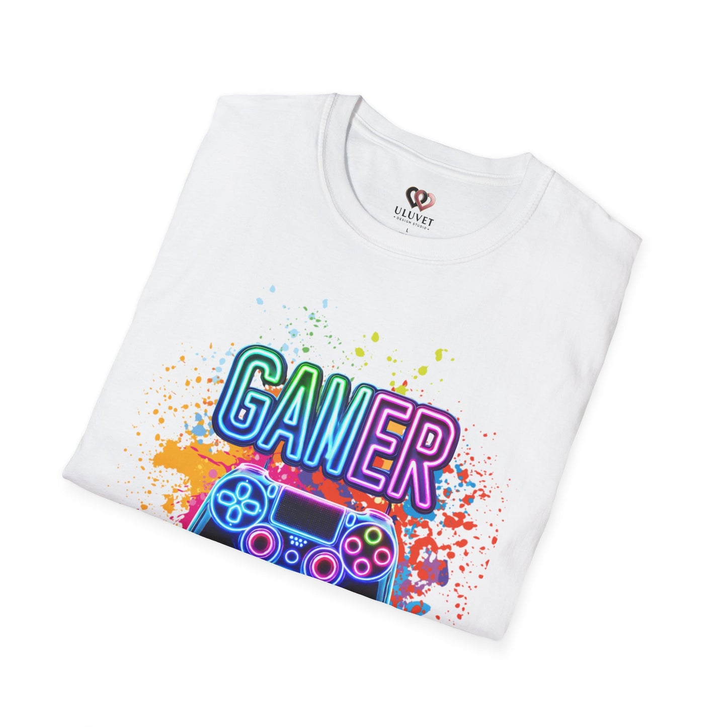 Gamer T-Shirt, Unisex Softstyle Tee, Fun Colors, Gamer Shirt, Gaming Tee, Video Game Tshirt, Casual Gamer Apparel