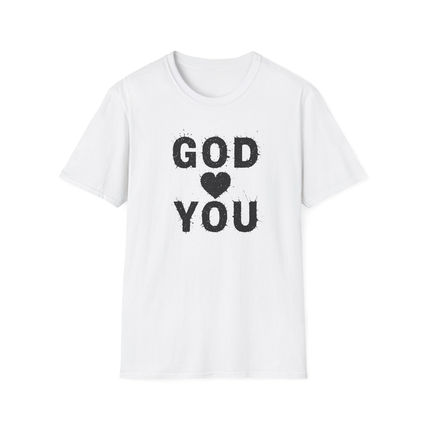 God Love You T-Shirt, Unisex Softstyle Tee, Faith-Based Apparel, Casual Gift, Inspirational Shirt for Every Occasion