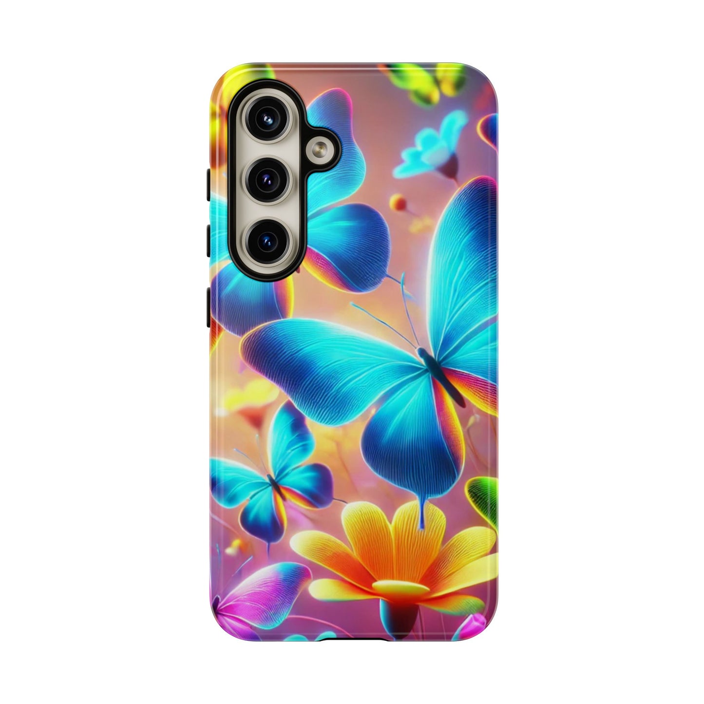 Vibrant Butterfly Phone Case | Colorful Floral Design, Cute Gift for Nature Lovers, Summer Vibes, Phone Accessories, Tough Cases