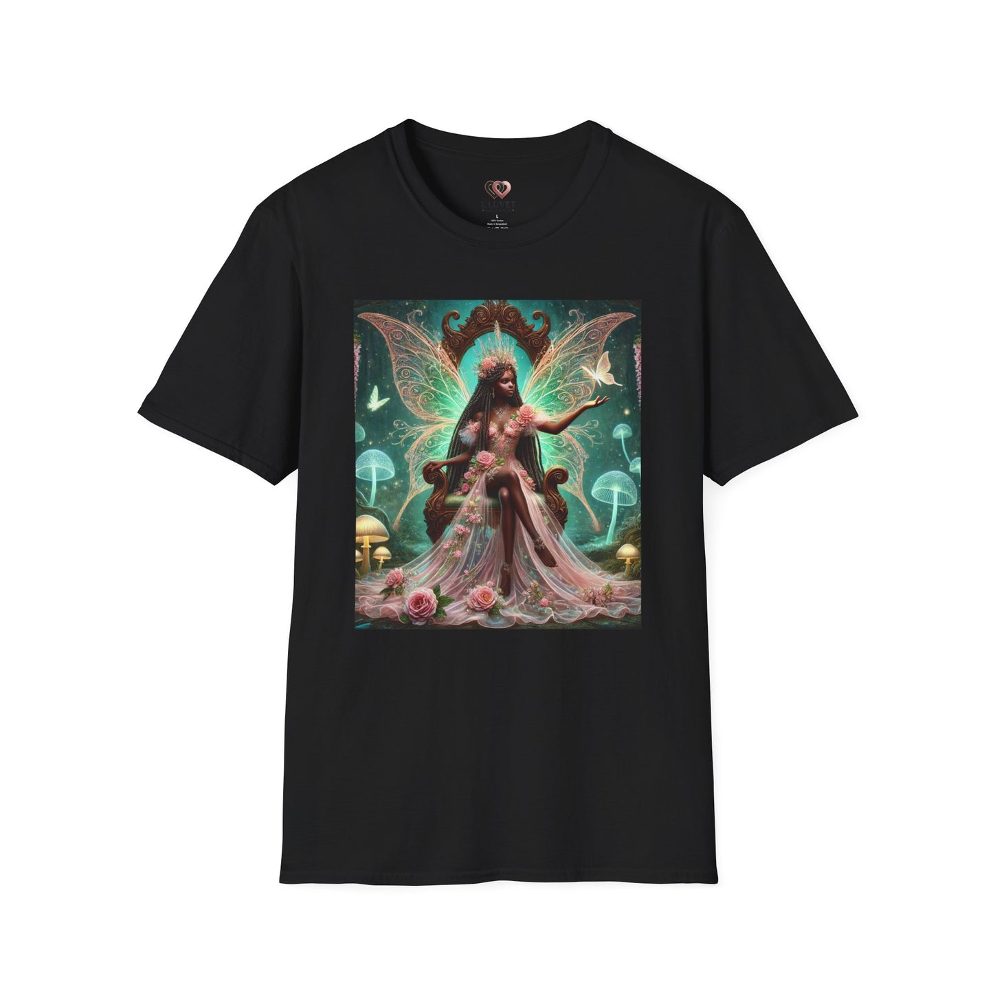 Fairy Garden Unisex Softstyle T-Shirt, Fantasy Tee, Gift for Nature Lovers, Fairy Art T-Shirt, Magical Apparel, Cosplay Top