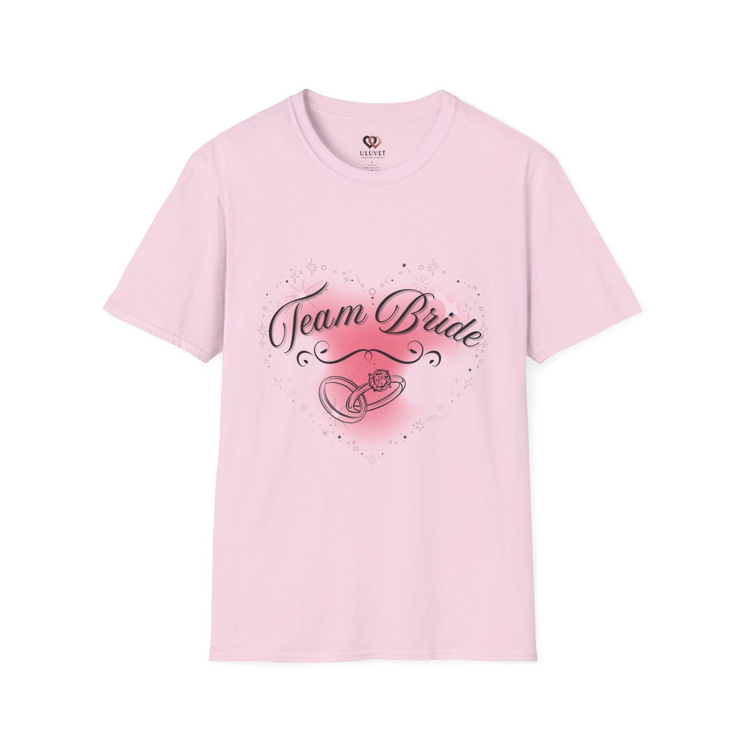 Team Bride T-Shirt, Wedding Party Tee, Bridal Shower Gift, Unisex Softstyle Shirt, Engagement Celebration Top, Bachelorette Party Outfit
