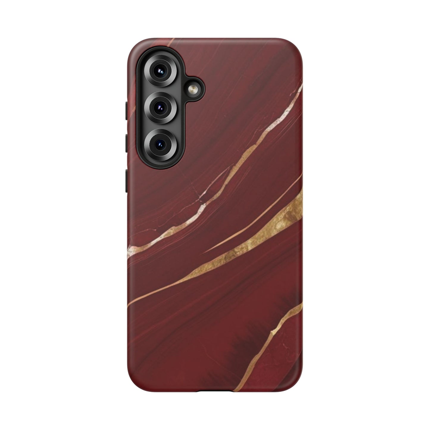 Elegant Red Marble Phone Case - Tough Cases, Stylish Phone Cover, Gift for Her, Luxe Cellphone Protection, Modern Accessories